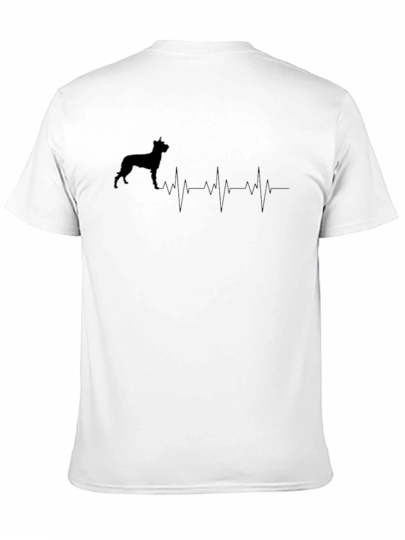Dog Breed Heartbeat Graphic Tee - Black