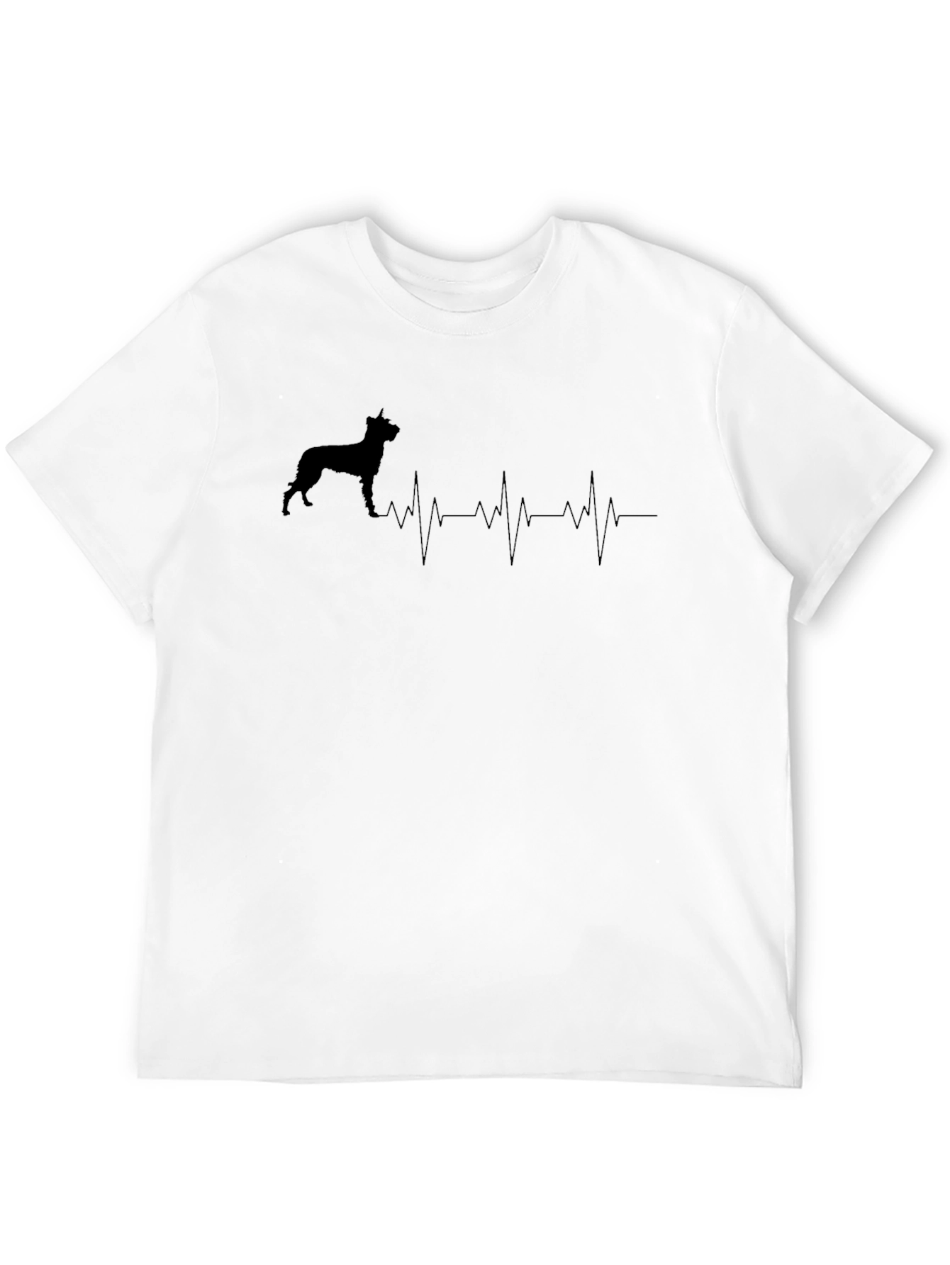 Dog Breed Heartbeat Graphic Tee - Black