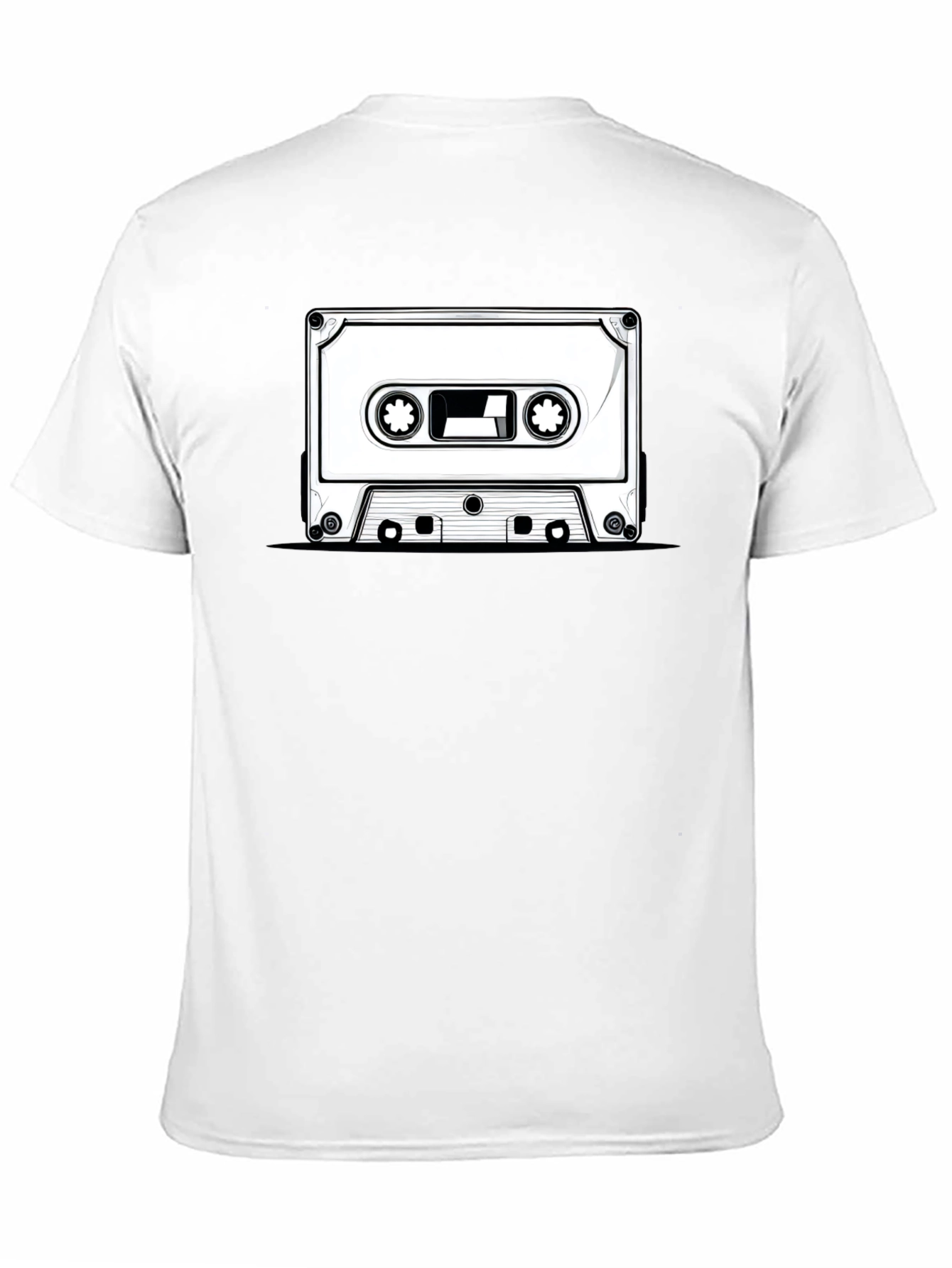 Retro Cassette Tape Graphic T-Shirt - Black