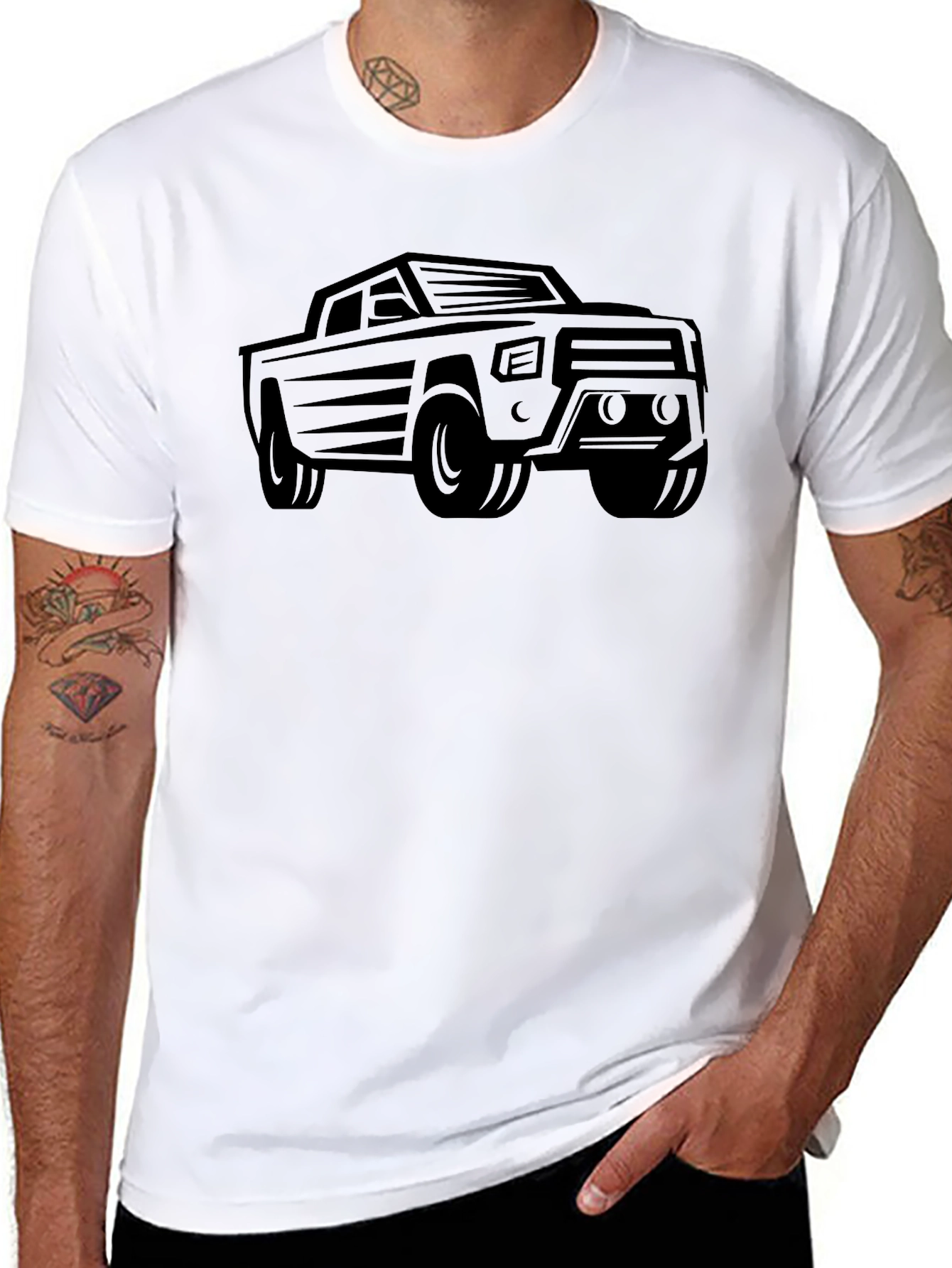 Black Truck Graphic Tee - Bold Statement Shirt