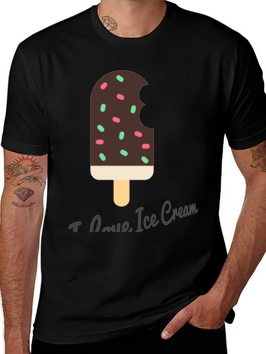 I Love Ice Cream T-Shirt - Bite Taken Design