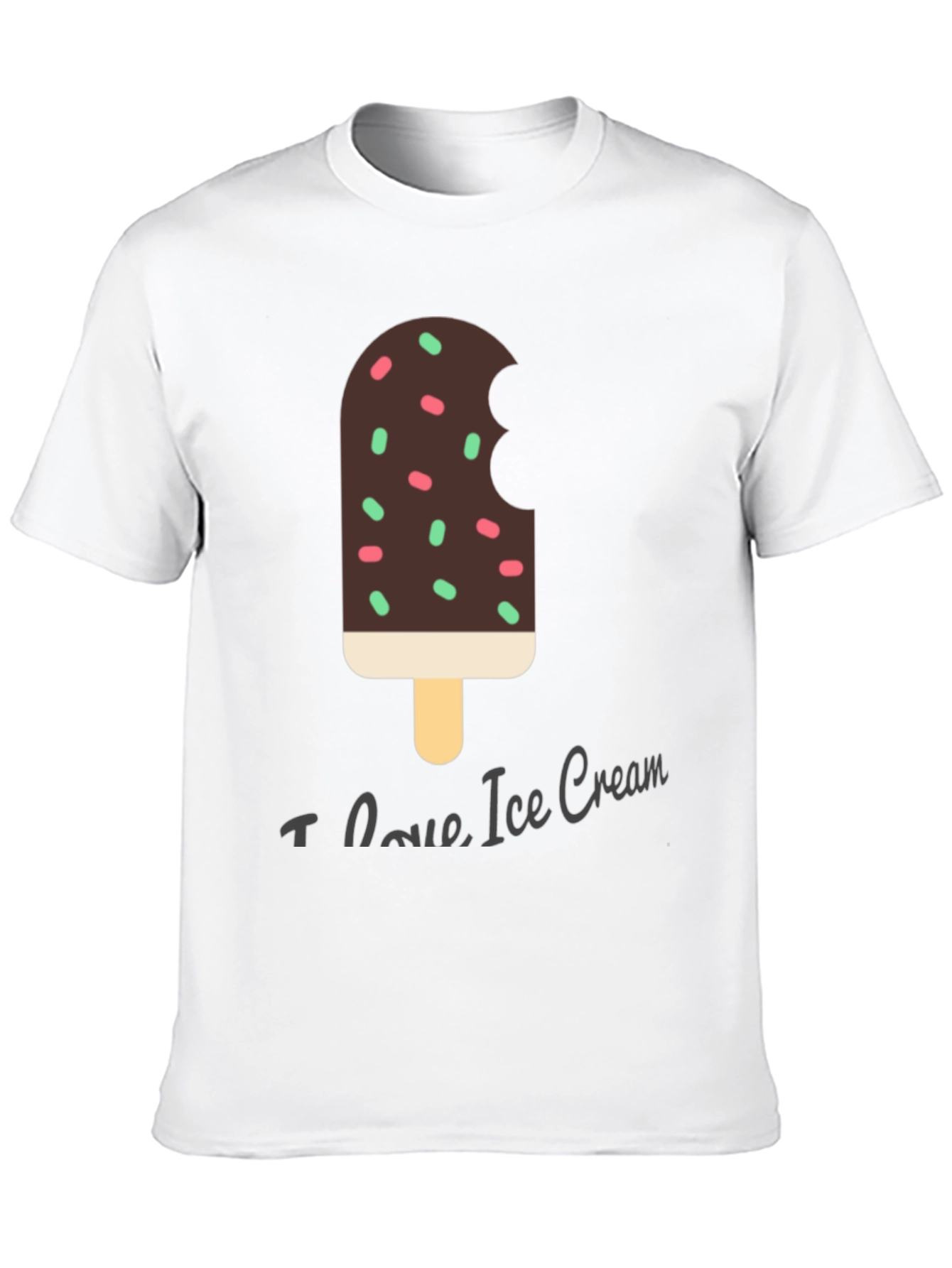I Love Ice Cream T-Shirt - Bite Taken Design