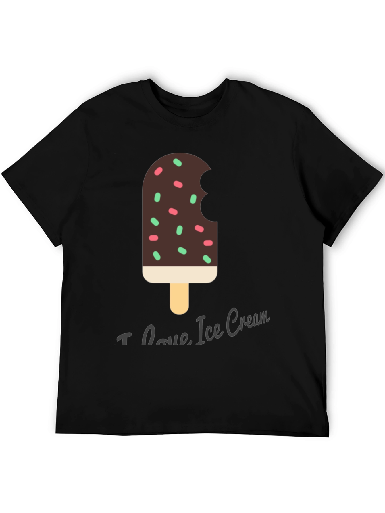 I Love Ice Cream T-Shirt - Bite Taken Design