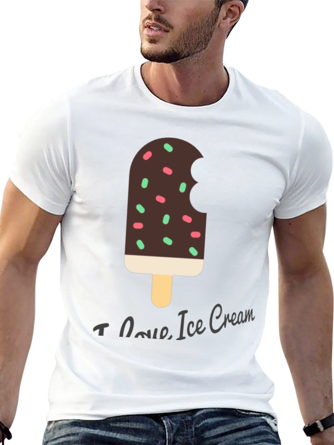 I Love Ice Cream T-Shirt - Bite Taken Design