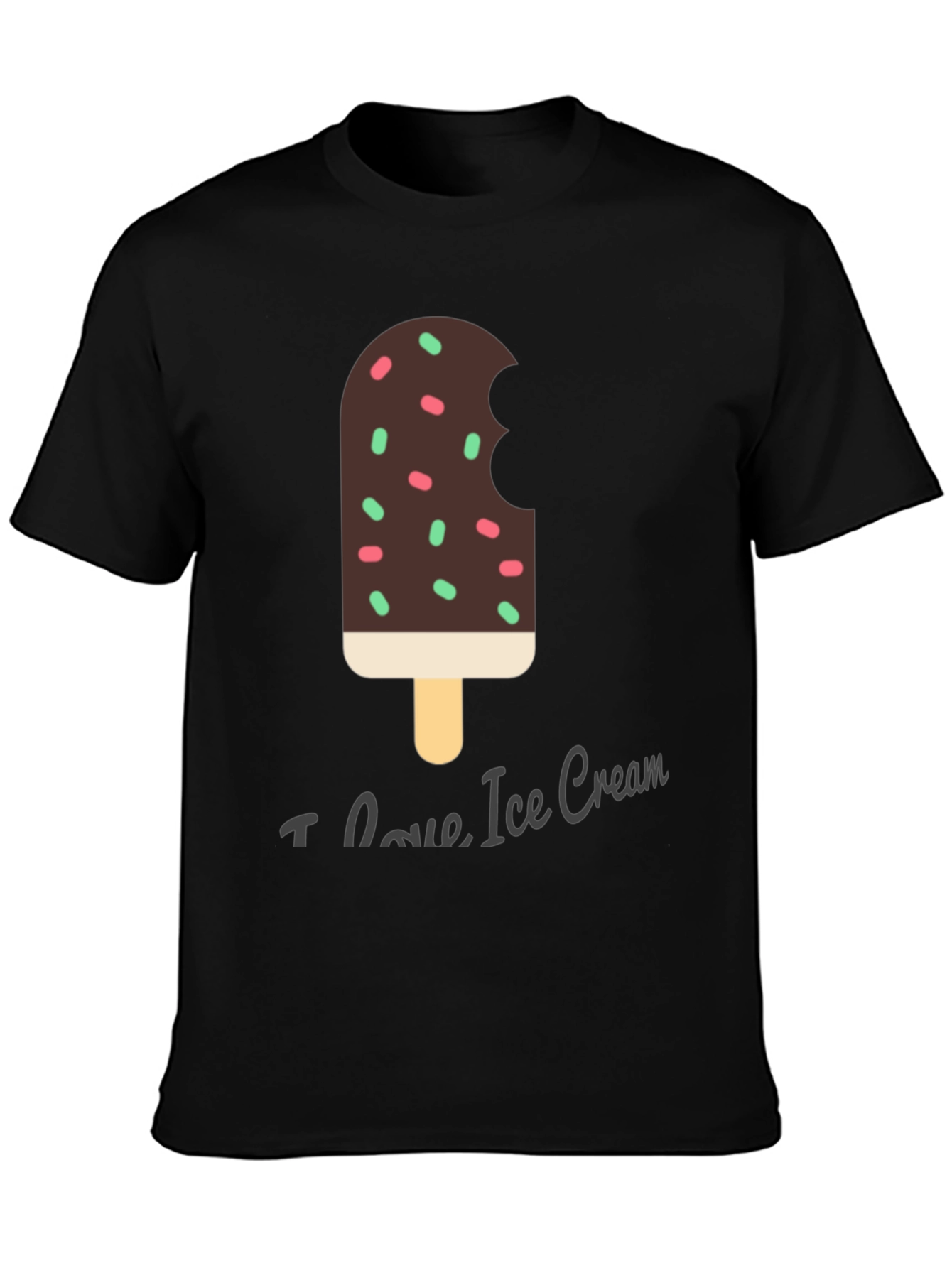 I Love Ice Cream T-Shirt - Bite Taken Design