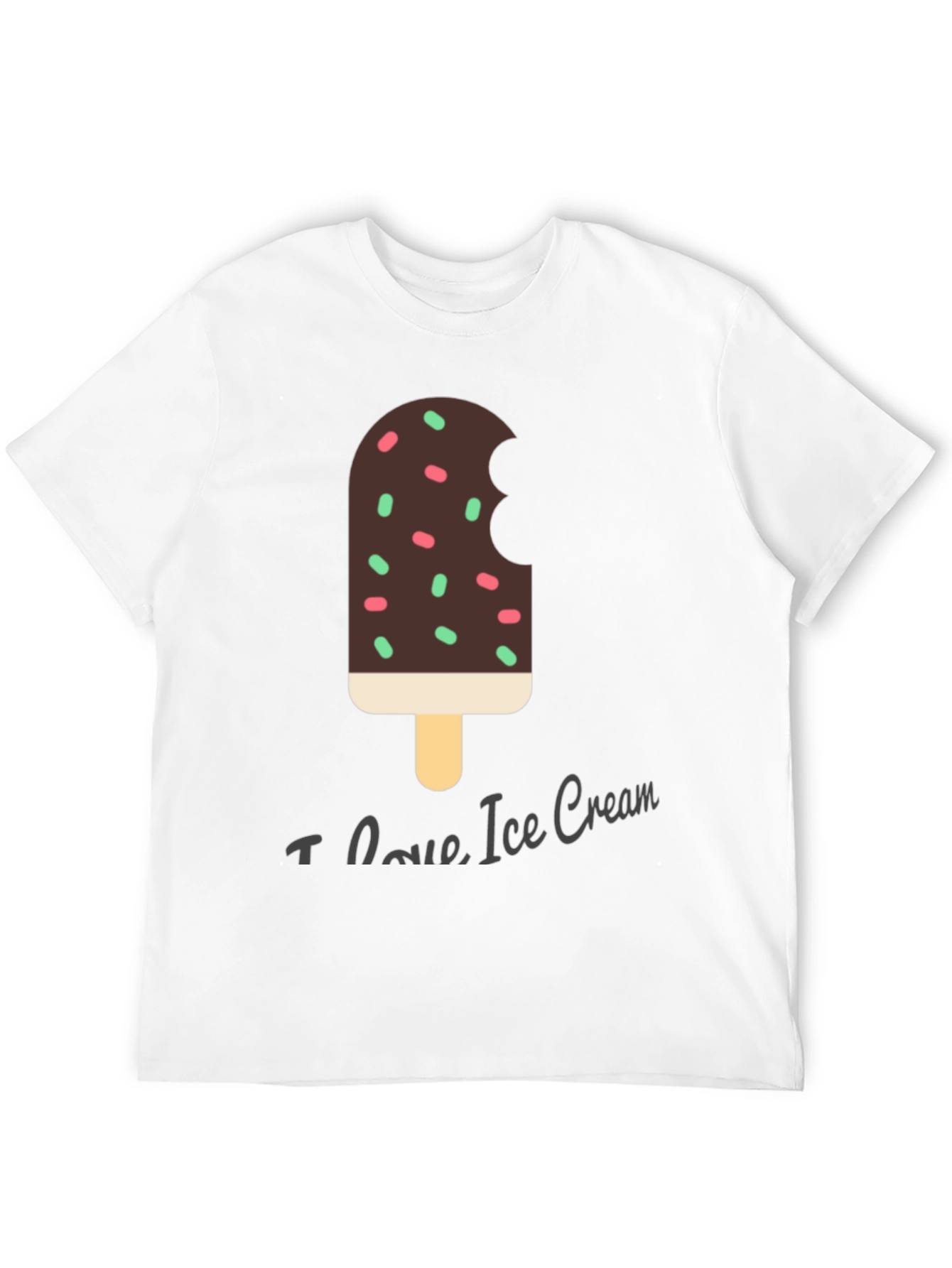 I Love Ice Cream T-Shirt - Bite Taken Design