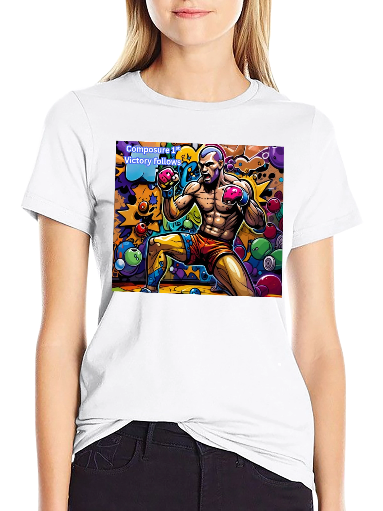 Boxing Art T-Shirt - Composure Victory Tee