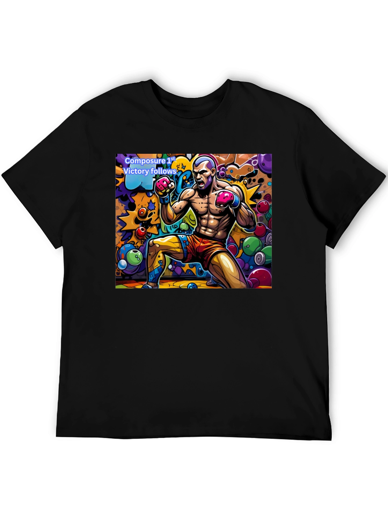 Boxing Art T-Shirt - Composure Victory Tee