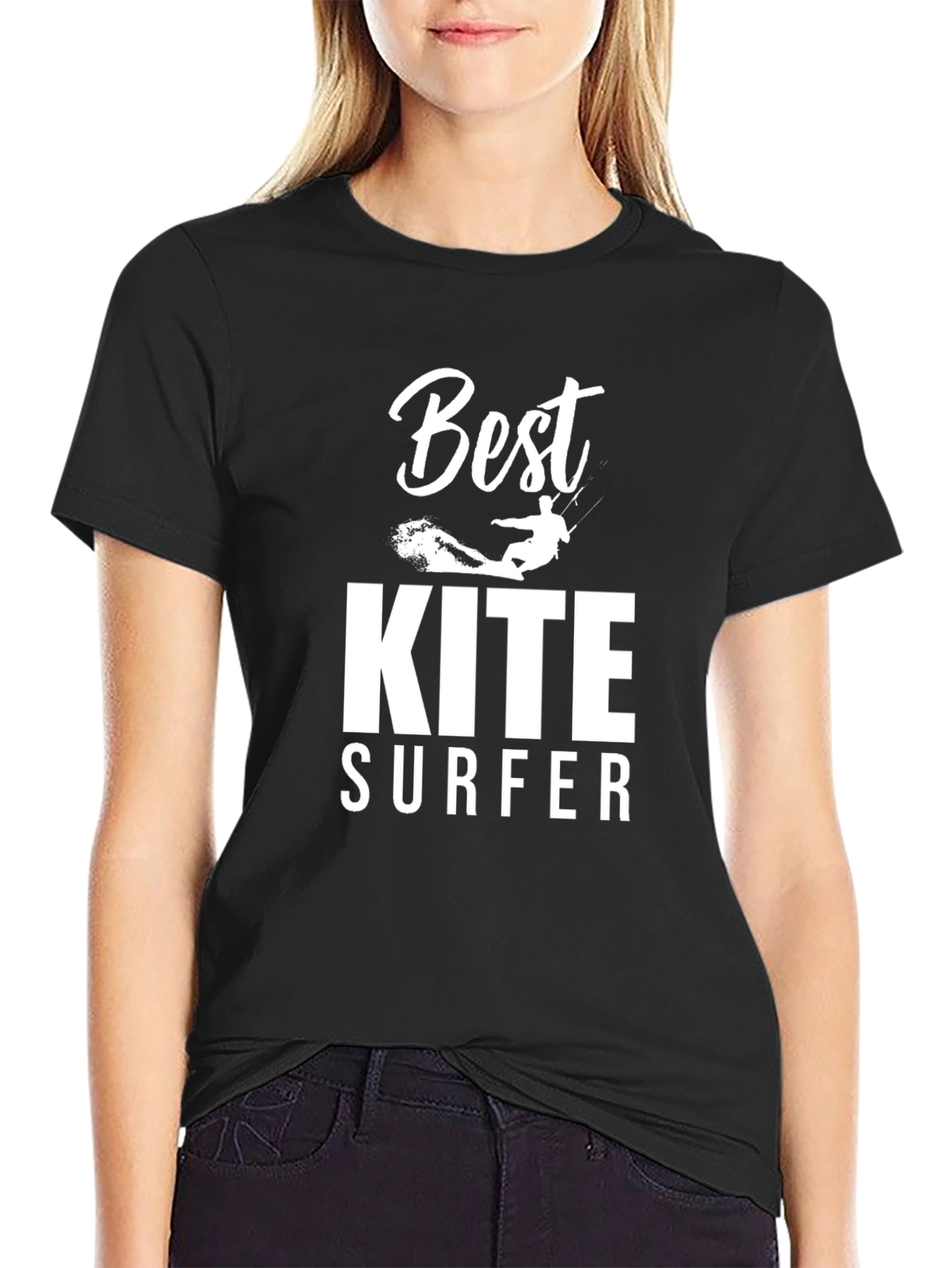 Best Kite Surfer Black T-Shirt