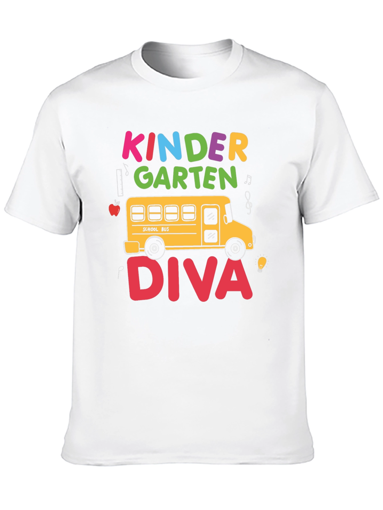 Kindergarten Diva T-Shirt School Bus Tee