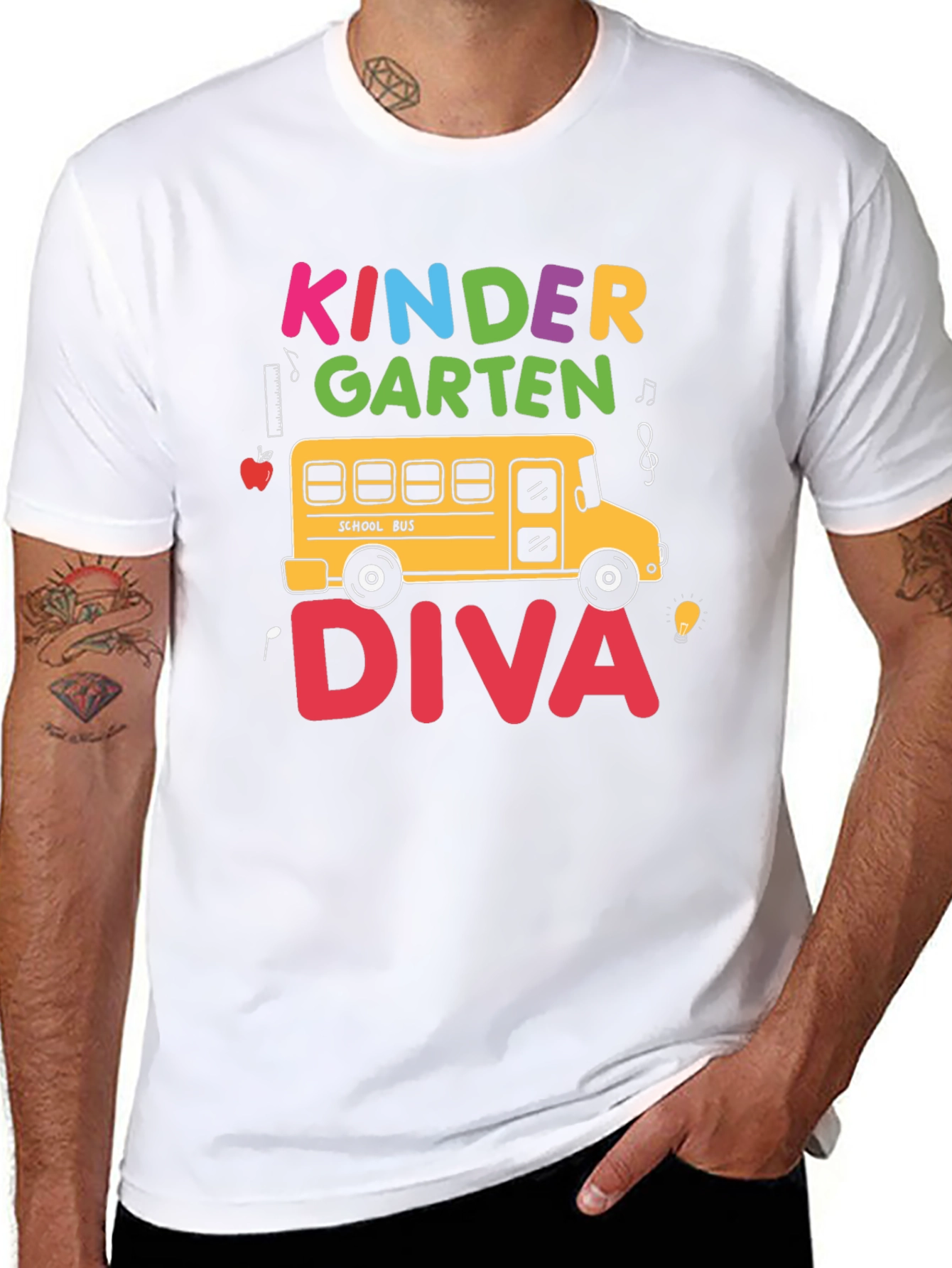 Kindergarten Diva T-Shirt School Bus Tee