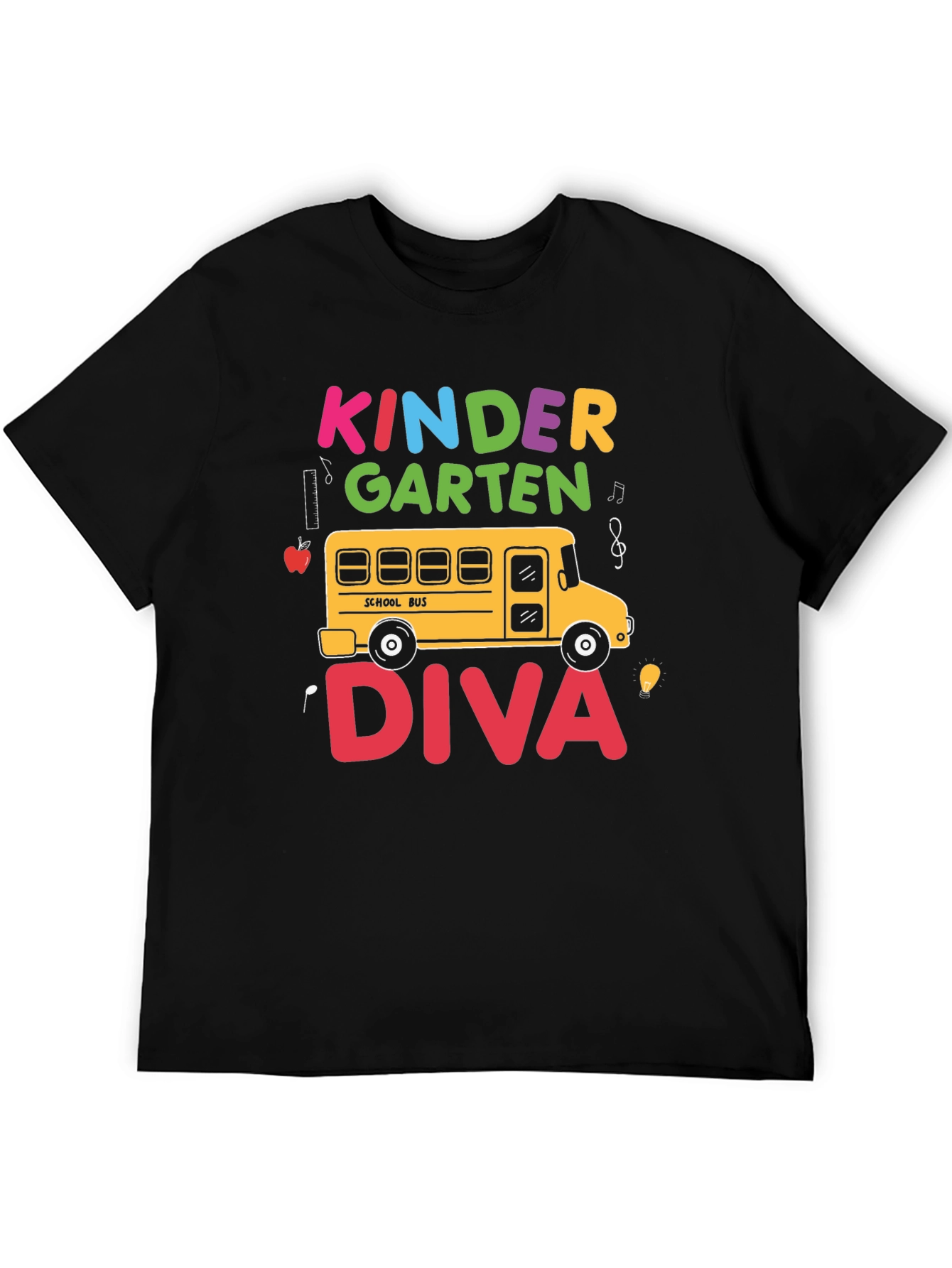 Kindergarten Diva T-Shirt School Bus Tee