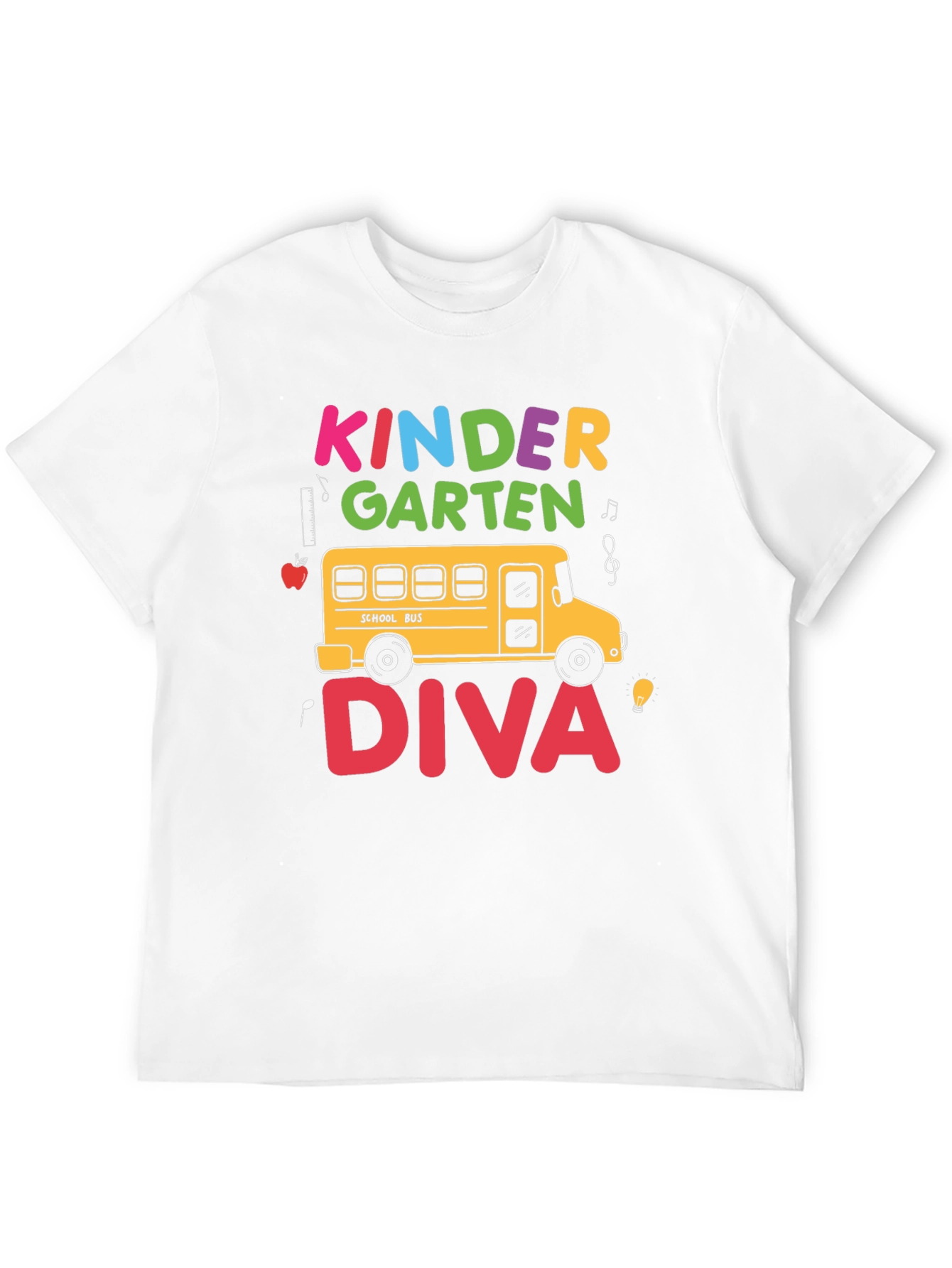 Kindergarten Diva T-Shirt School Bus Tee