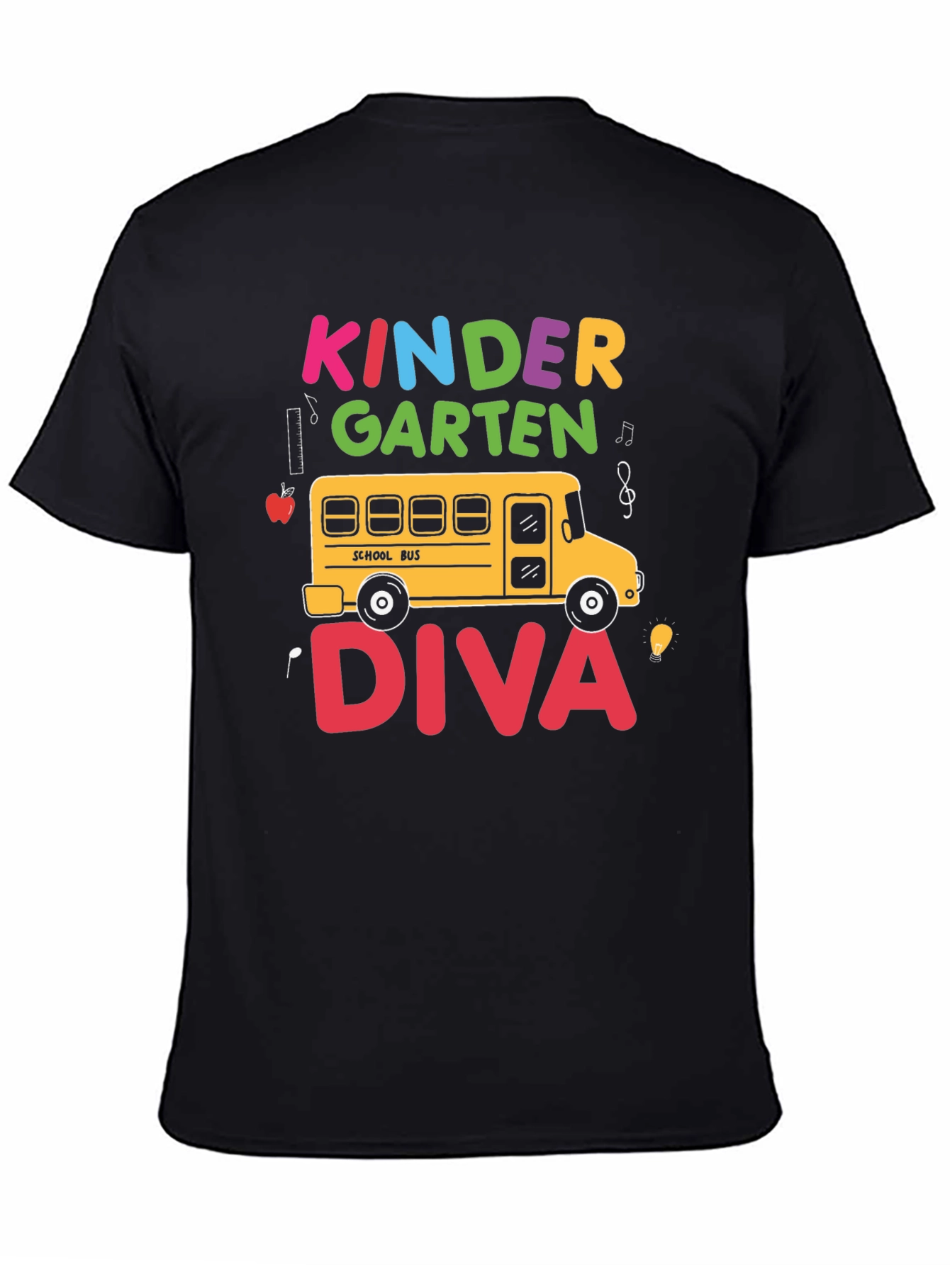 Kindergarten Diva T-Shirt School Bus Tee