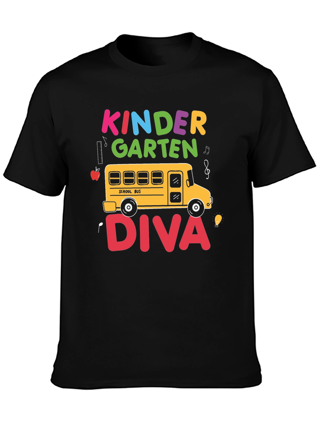Kindergarten Diva T-Shirt School Bus Tee