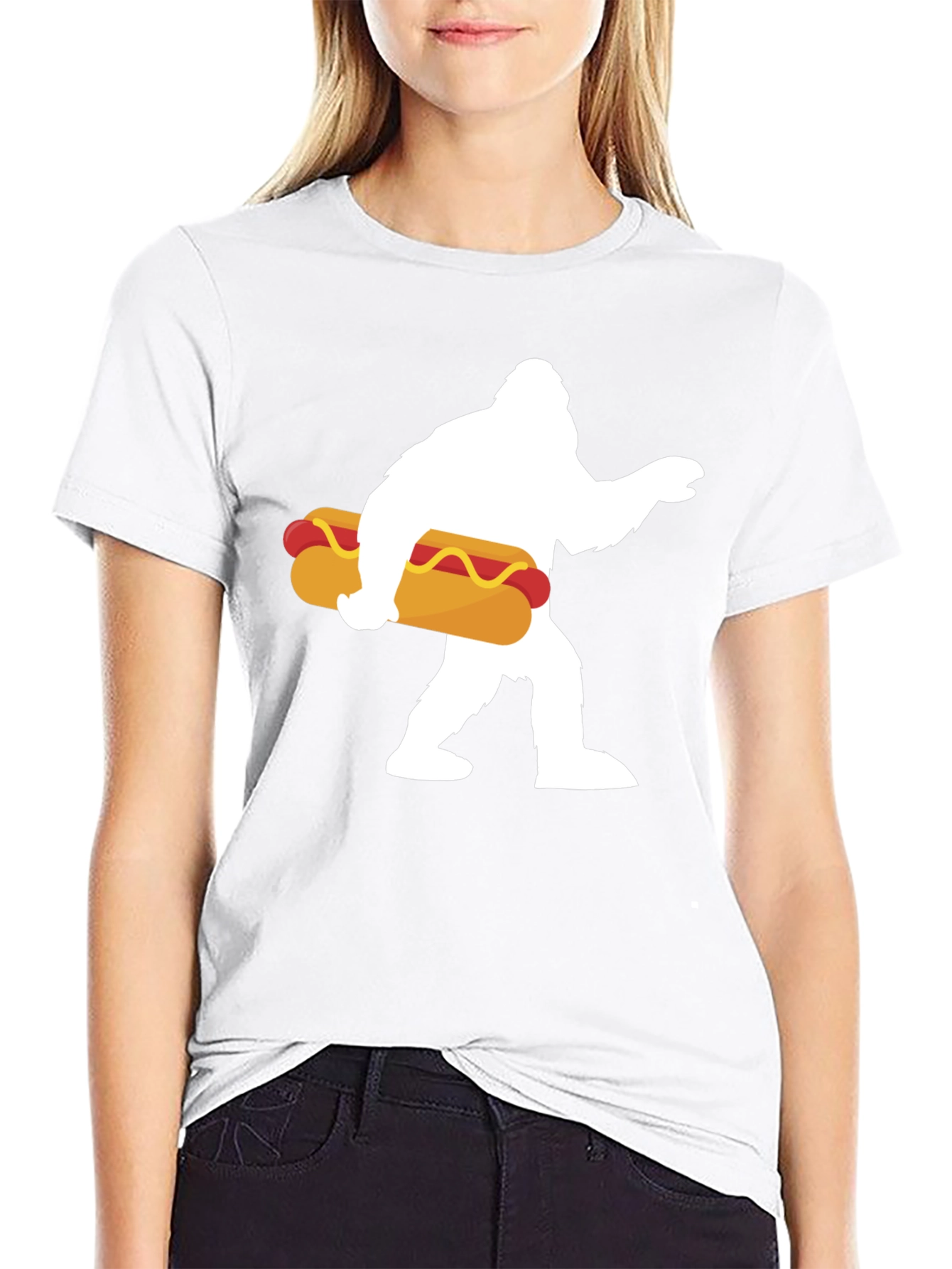 Sasquatch Hotdog Graphic T-Shirt
