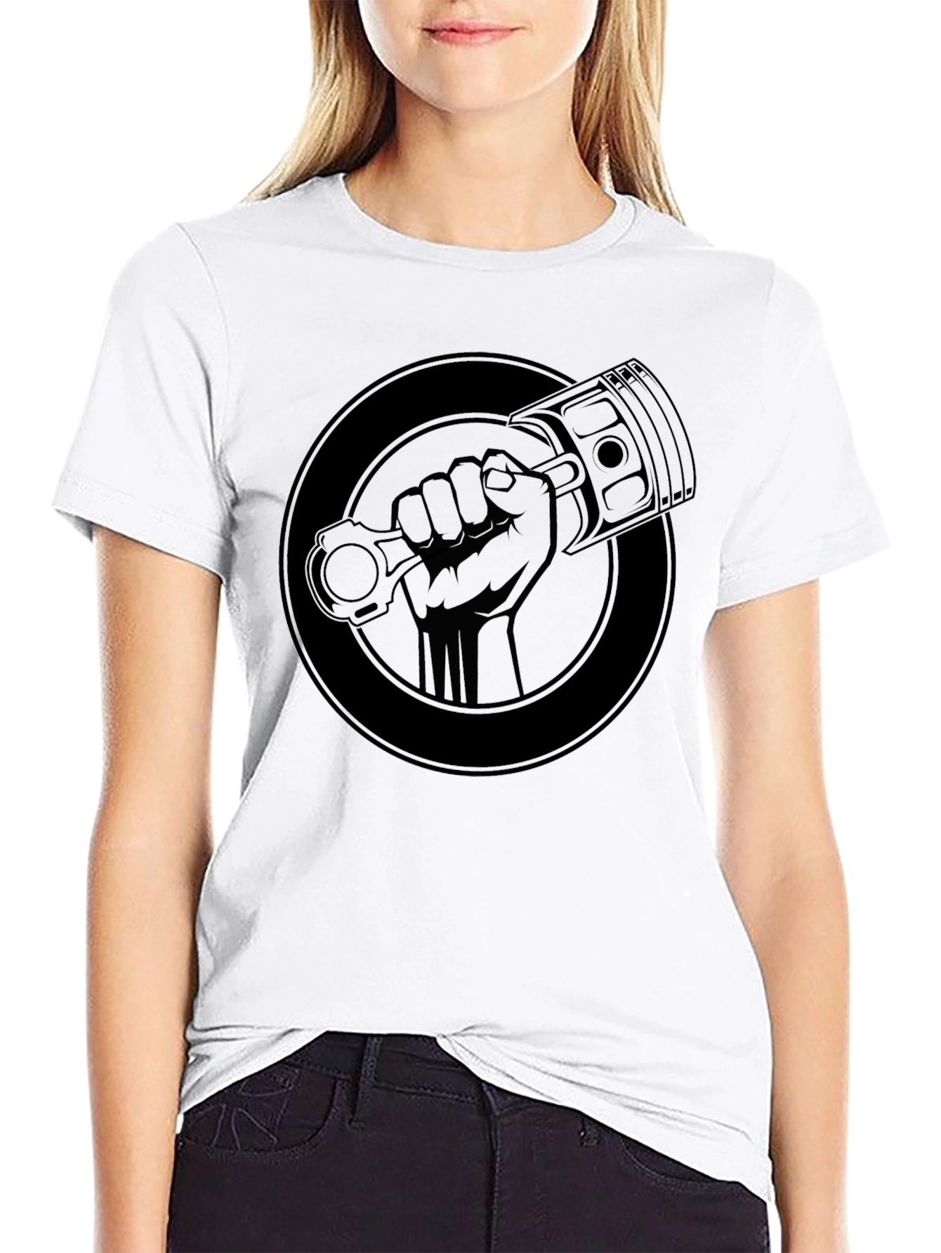 Piston Power T-Shirt - Black Graphic Tee