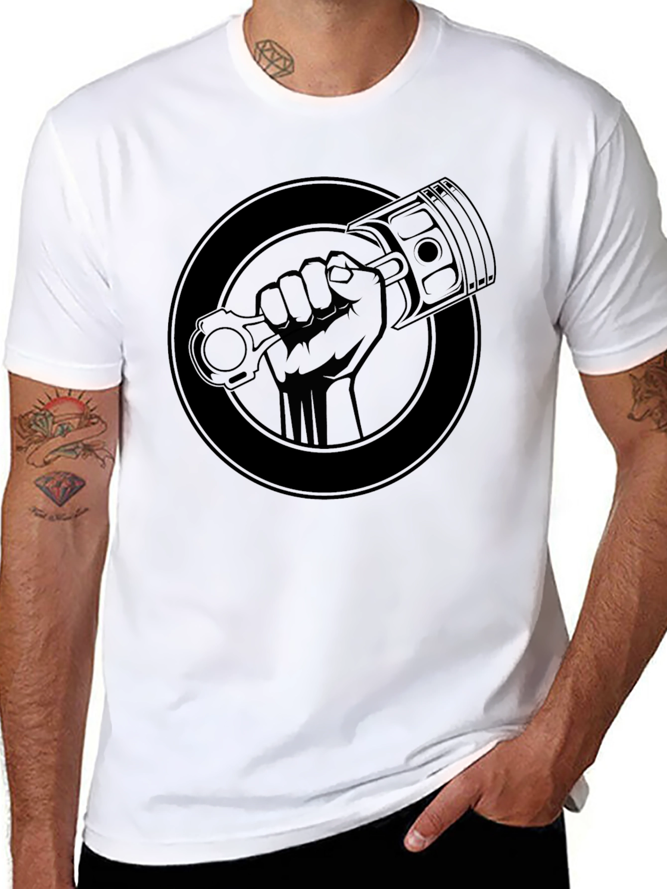 Piston Power T-Shirt - Black Graphic Tee