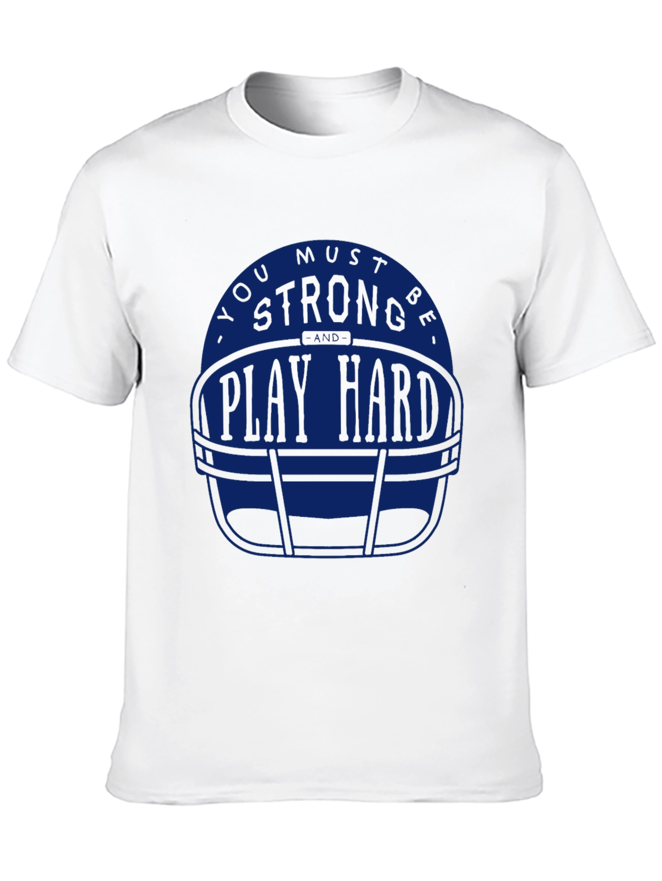 Strong Play Hard Football Helmet T-Shirt
