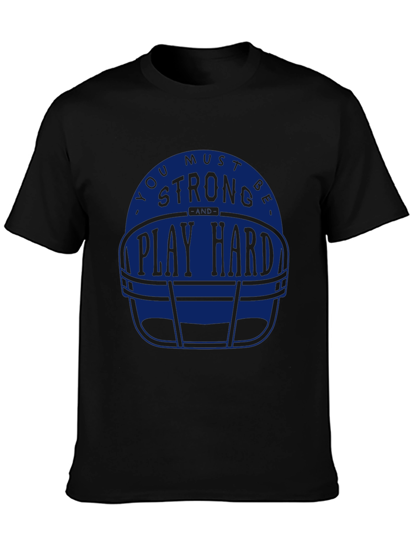 Strong Play Hard Football Helmet T-Shirt