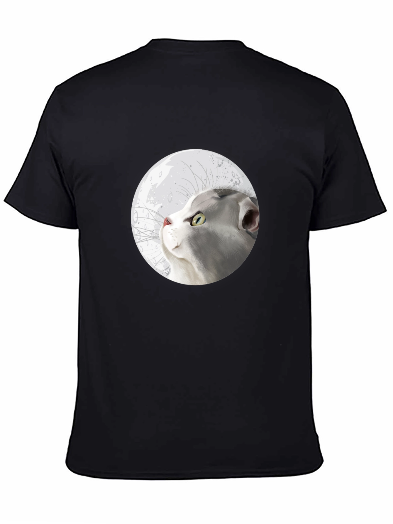 Cat Moon Graphic T-Shirt - Stylish Cotton Tee