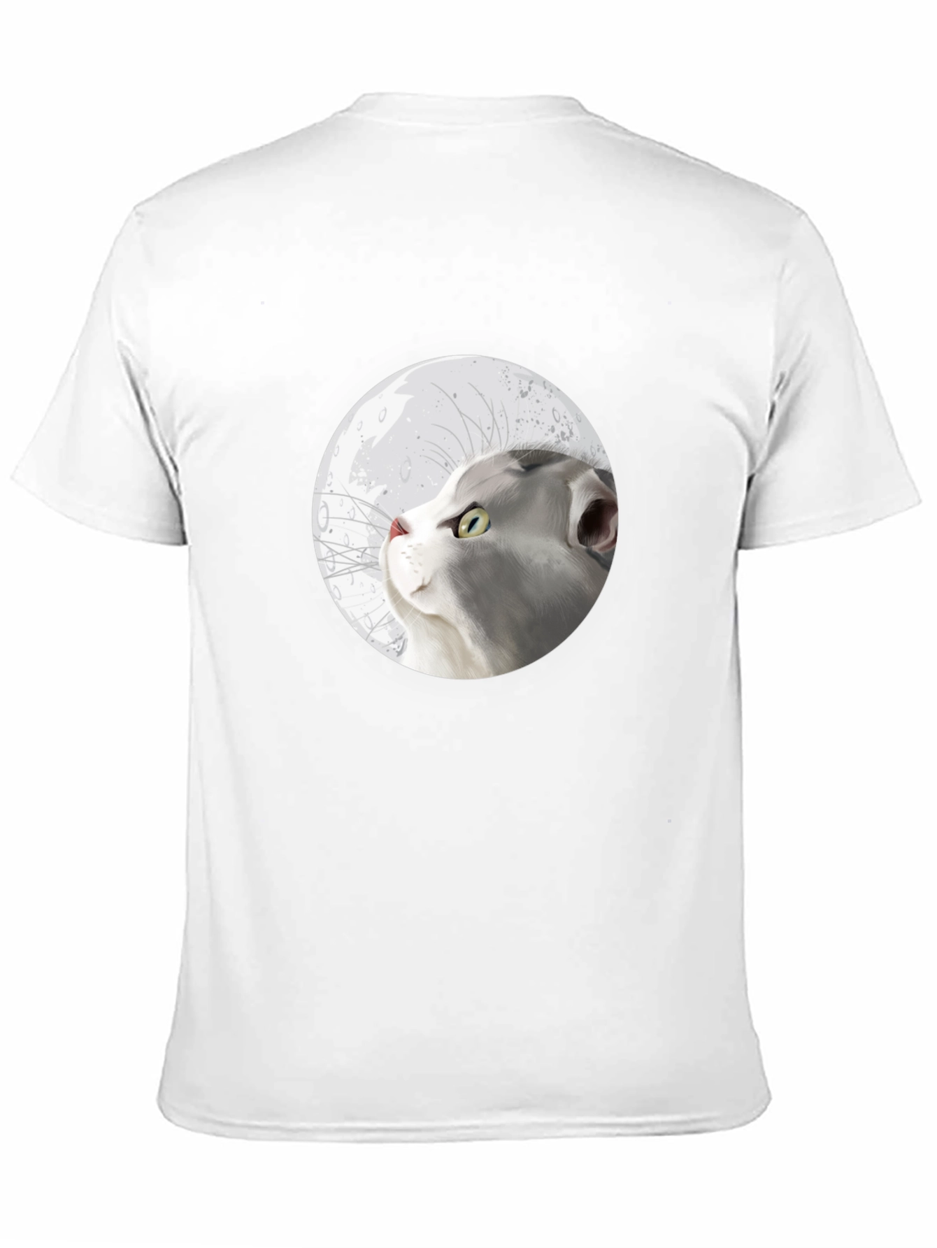 Cat Moon Graphic T-Shirt - Stylish Cotton Tee