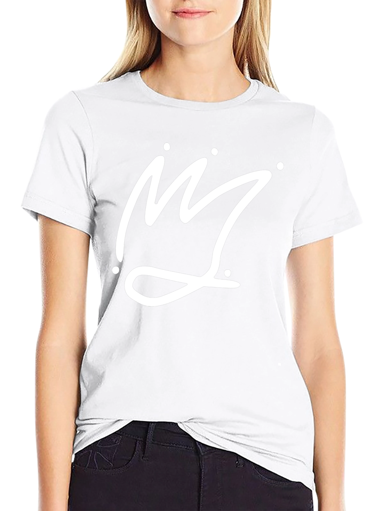 Crown Graphic Tee - Black Cotton Casual T-Shirt
