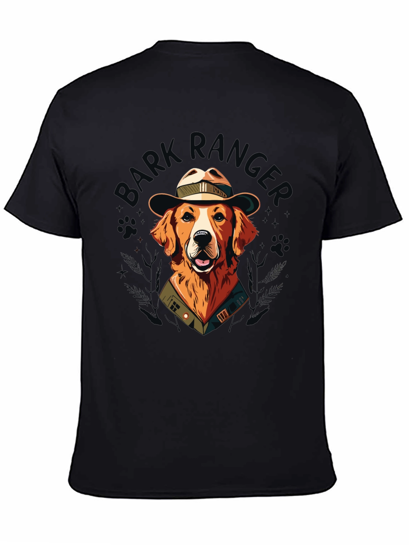 Bark Ranger T-Shirt - Golden Retriever Dog Design