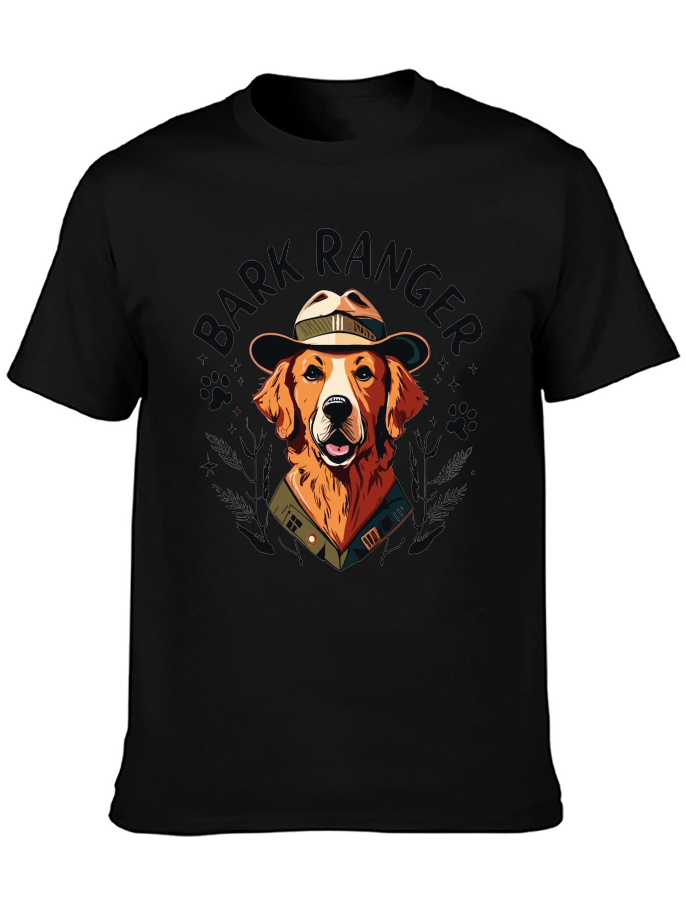 Bark Ranger T-Shirt - Golden Retriever Dog Design