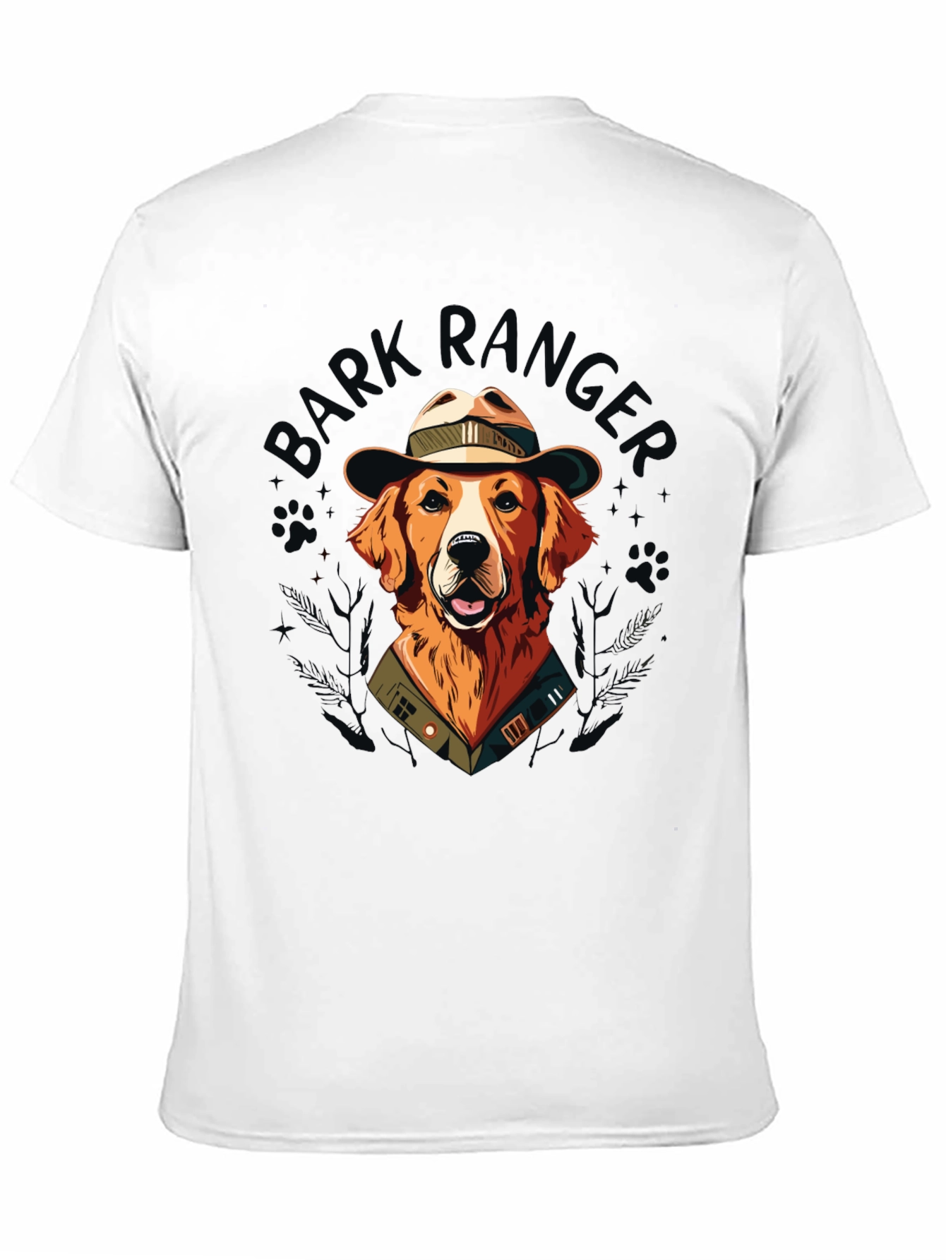 Bark Ranger T-Shirt - Golden Retriever Dog Design