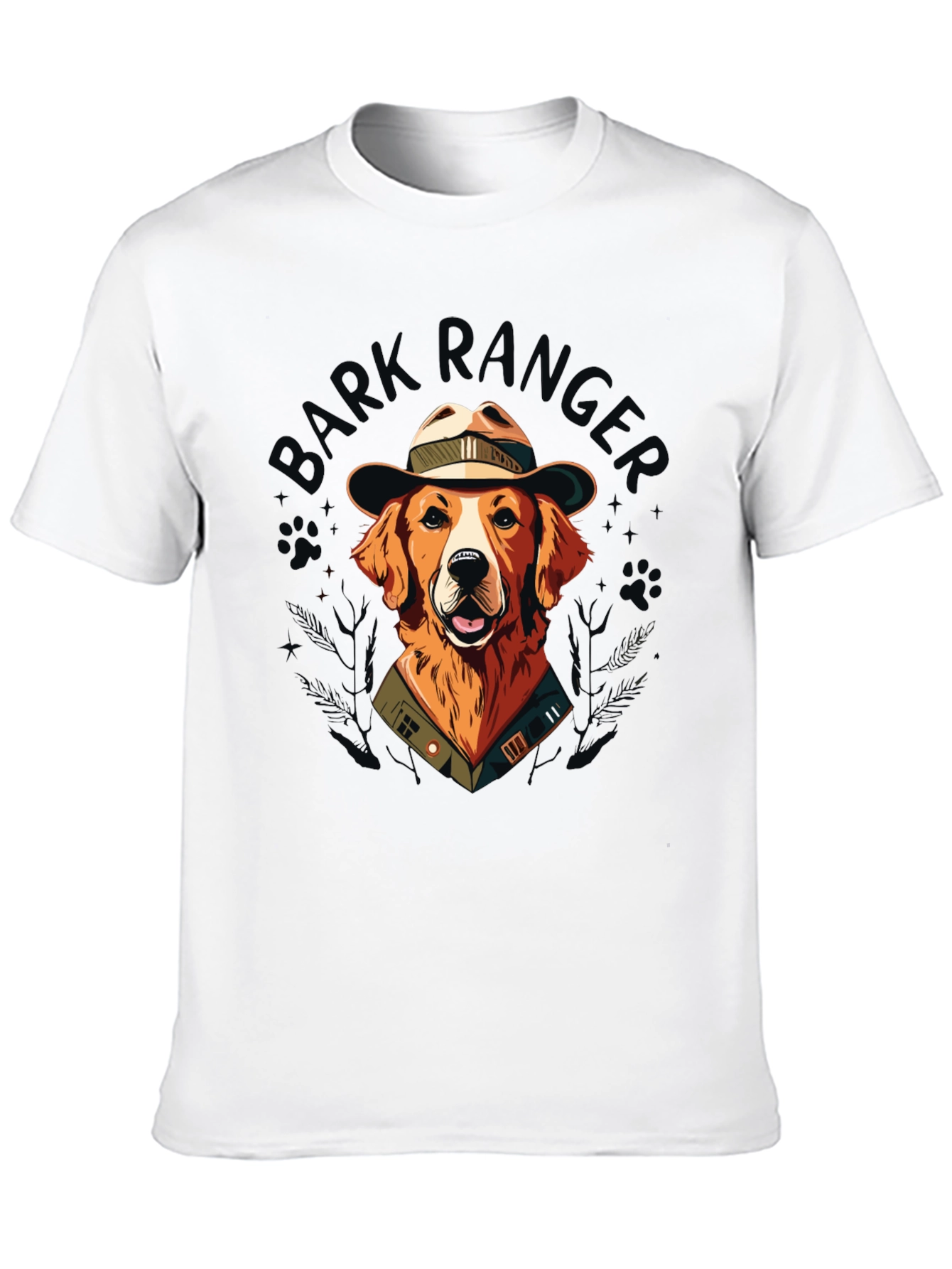 Bark Ranger T-Shirt - Golden Retriever Dog Design