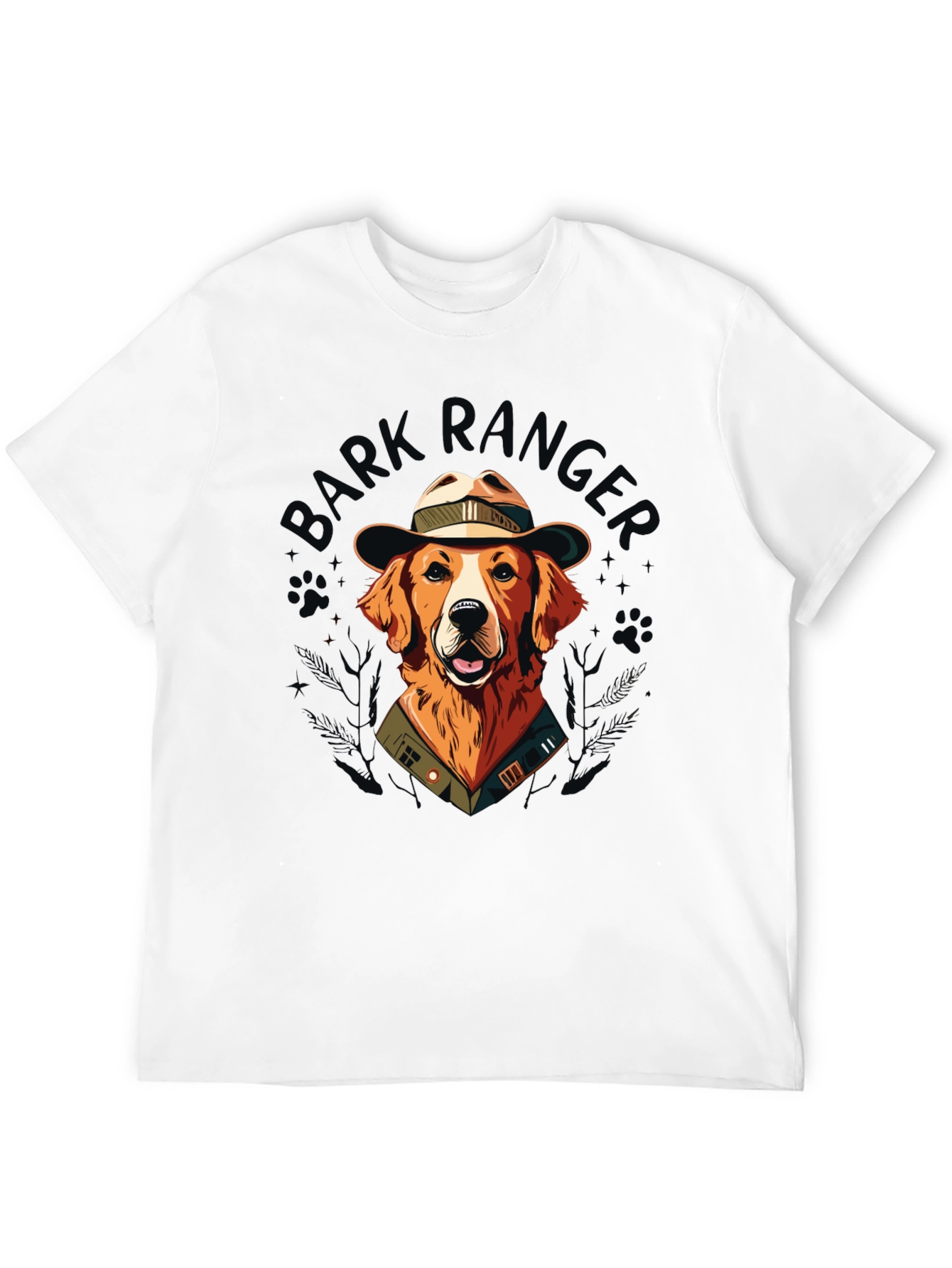 Bark Ranger T-Shirt - Golden Retriever Dog Design