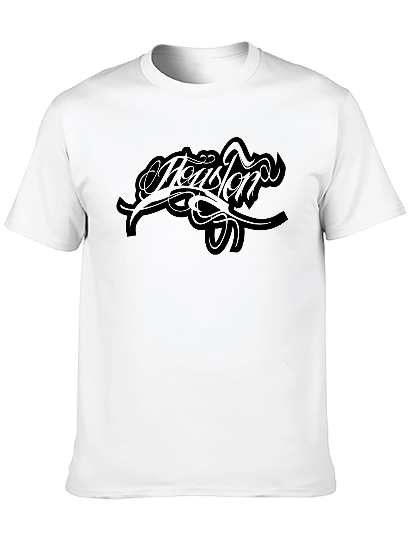 Mens Black Graphic Tee - Houston