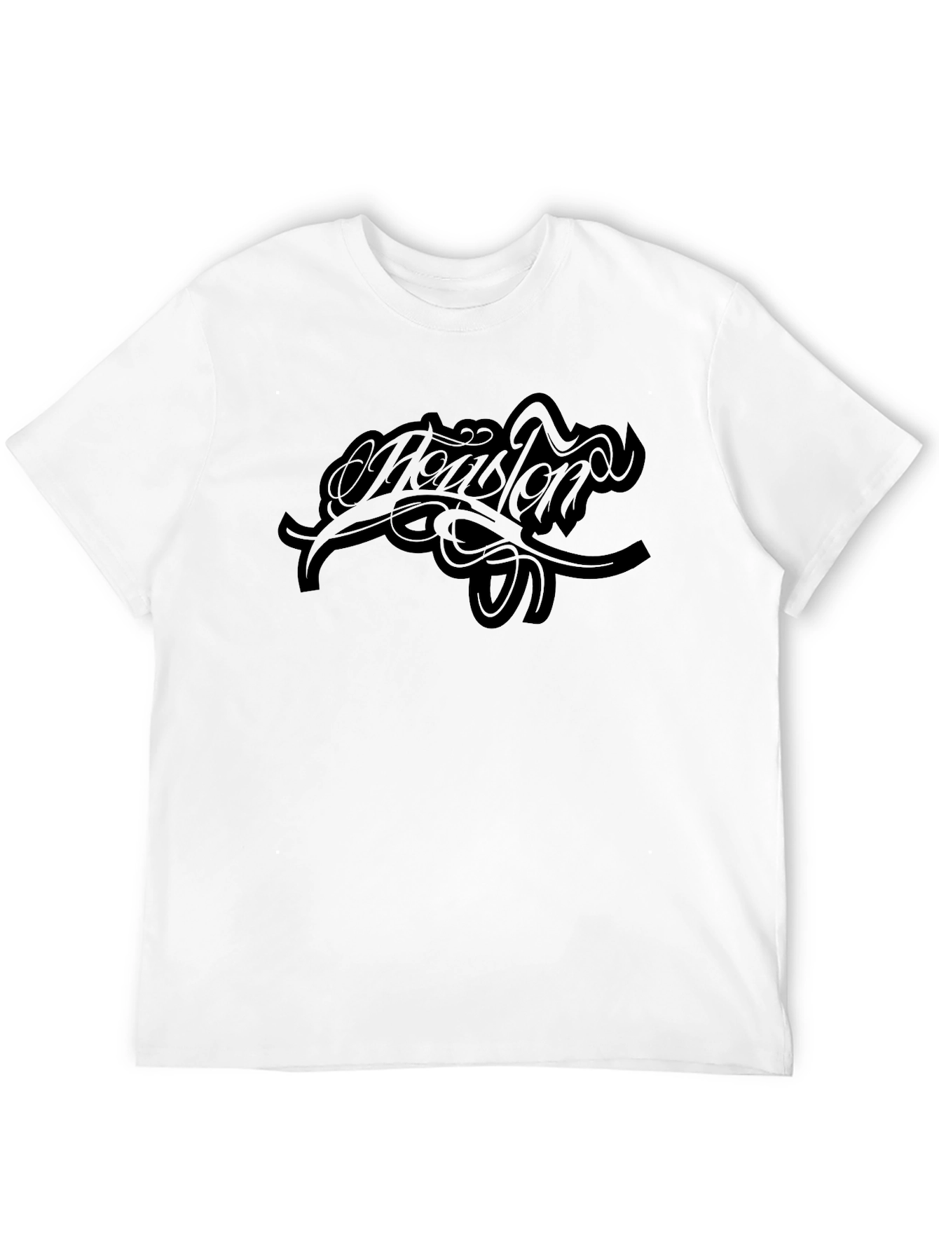 Mens Black Graphic Tee - Houston