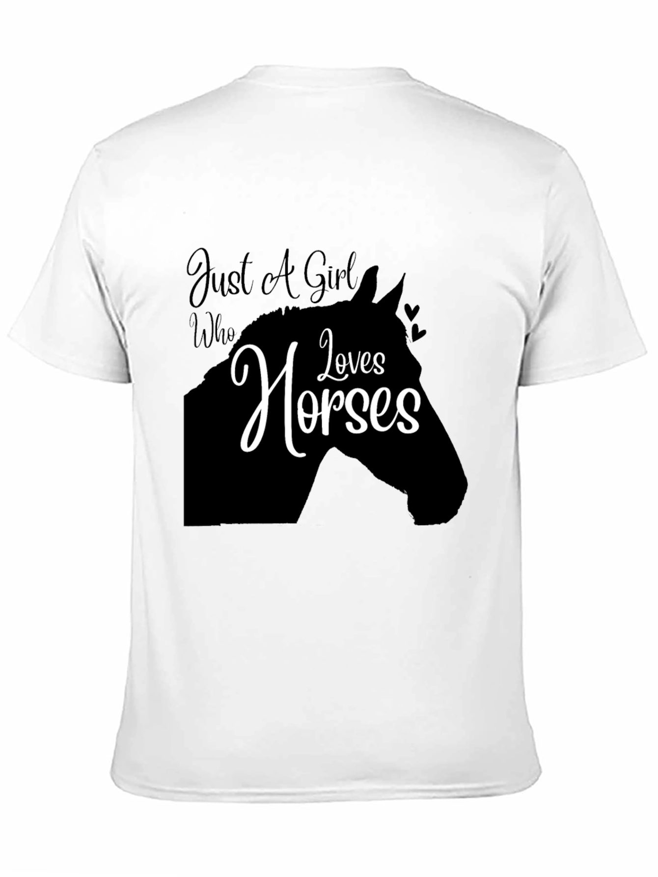 Just A Girl Who Loves Horses Black T-Shirt