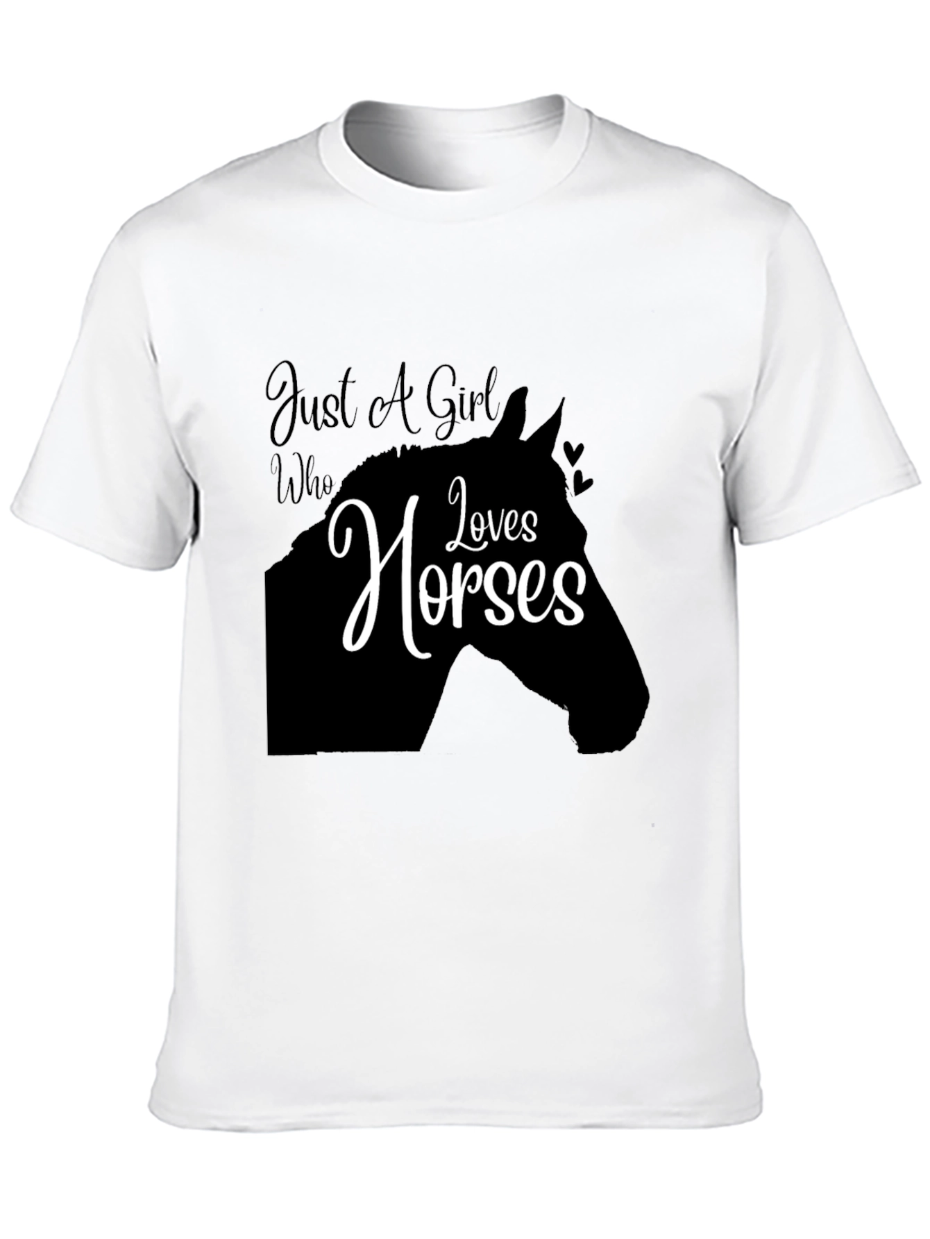 Just A Girl Who Loves Horses Black T-Shirt