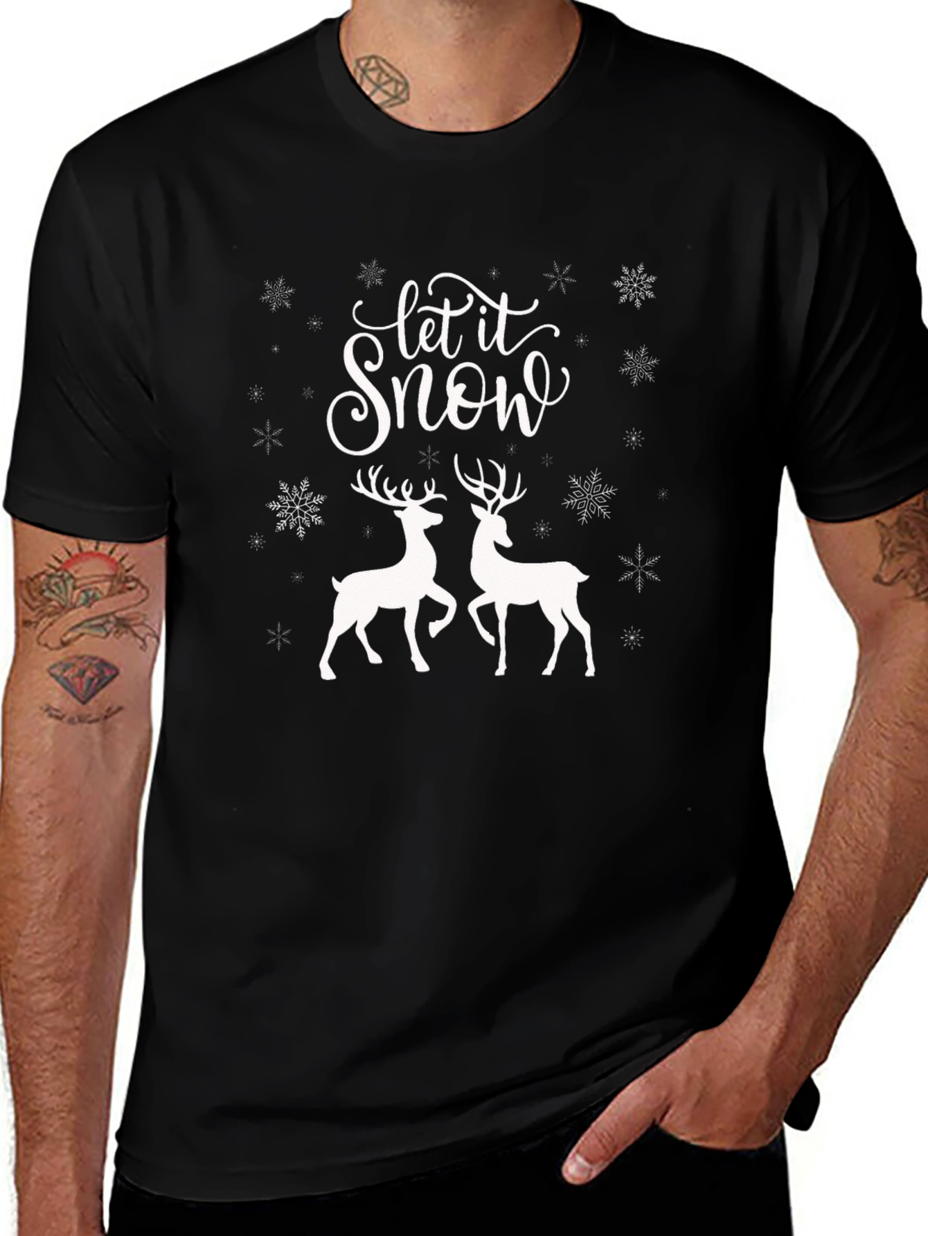 Let it Snow Reindeer Holiday T-Shirt