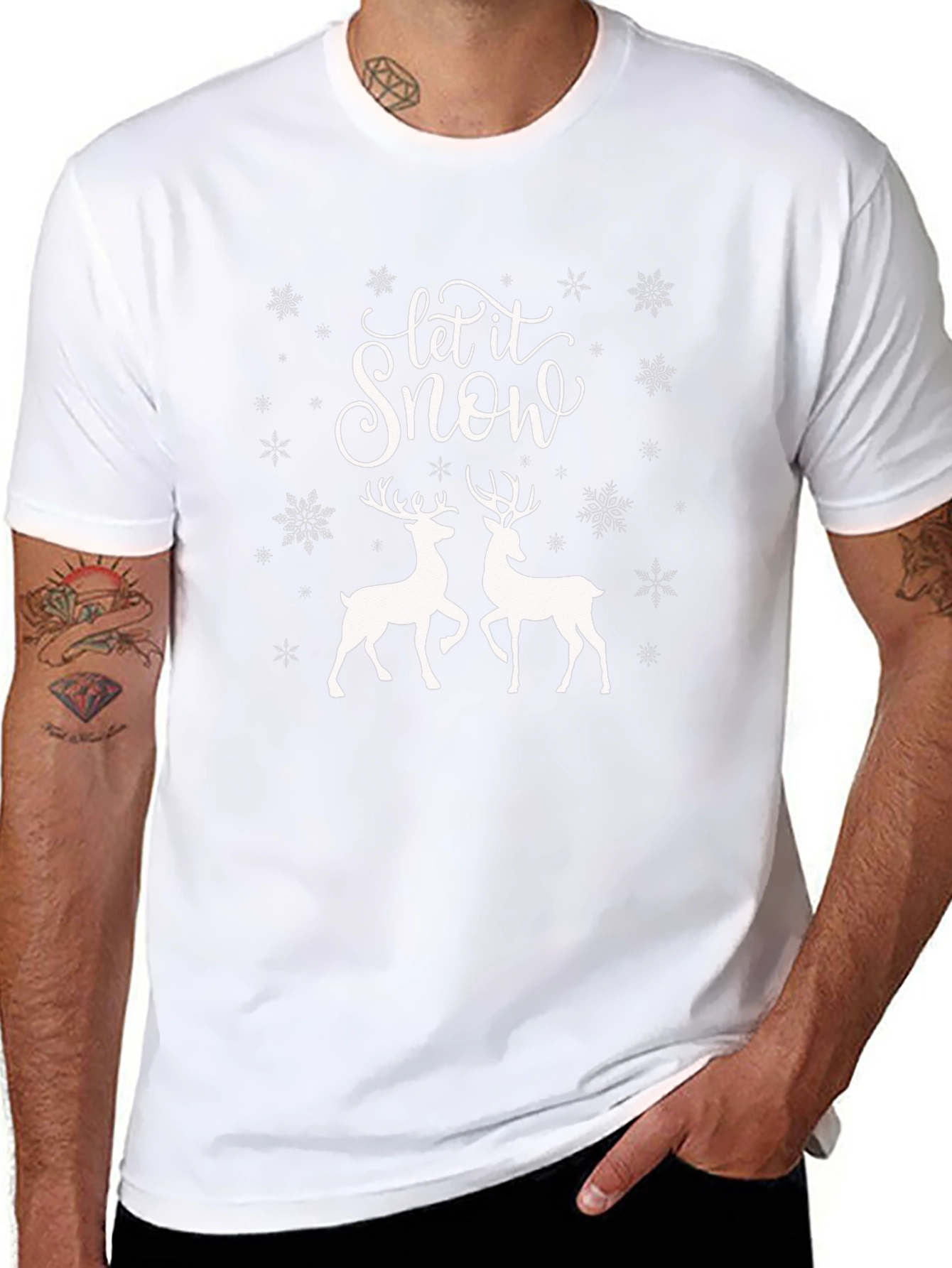 Let it Snow Reindeer Holiday T-Shirt
