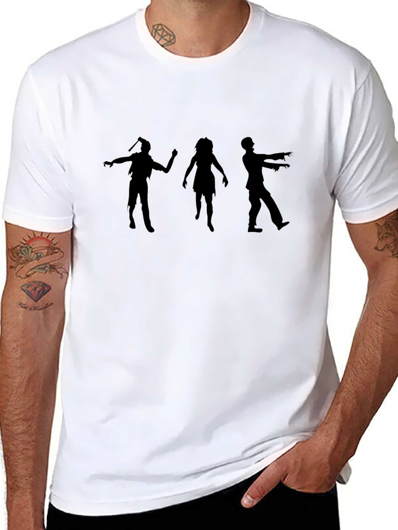 Zombie Silhouette Graphic T-Shirt