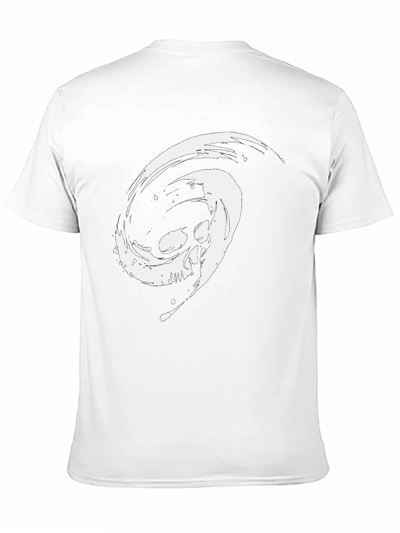 Edgy Skull Graphic Tee - Black Cotton T-Shirt