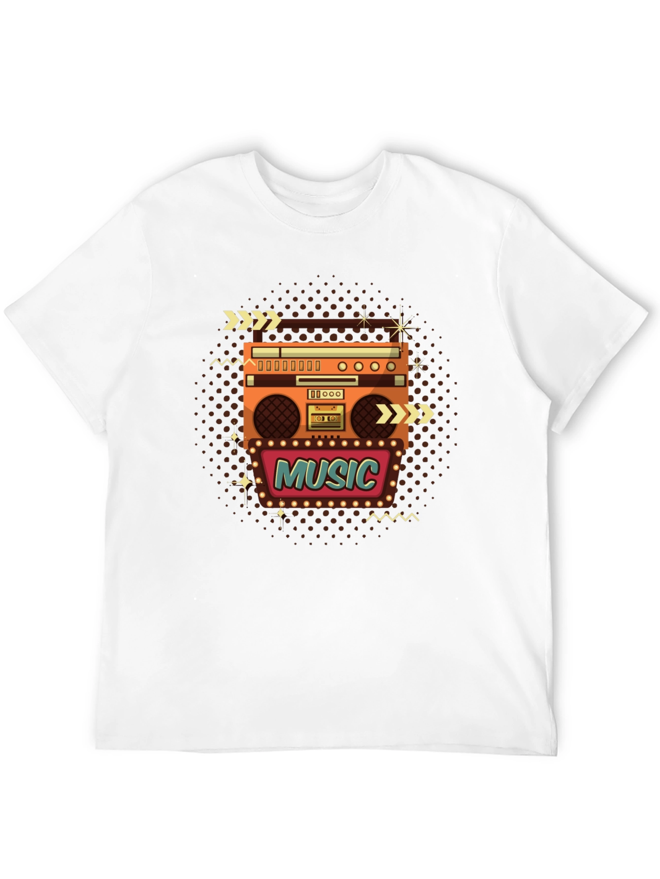 Retro Music Boombox T-Shirt