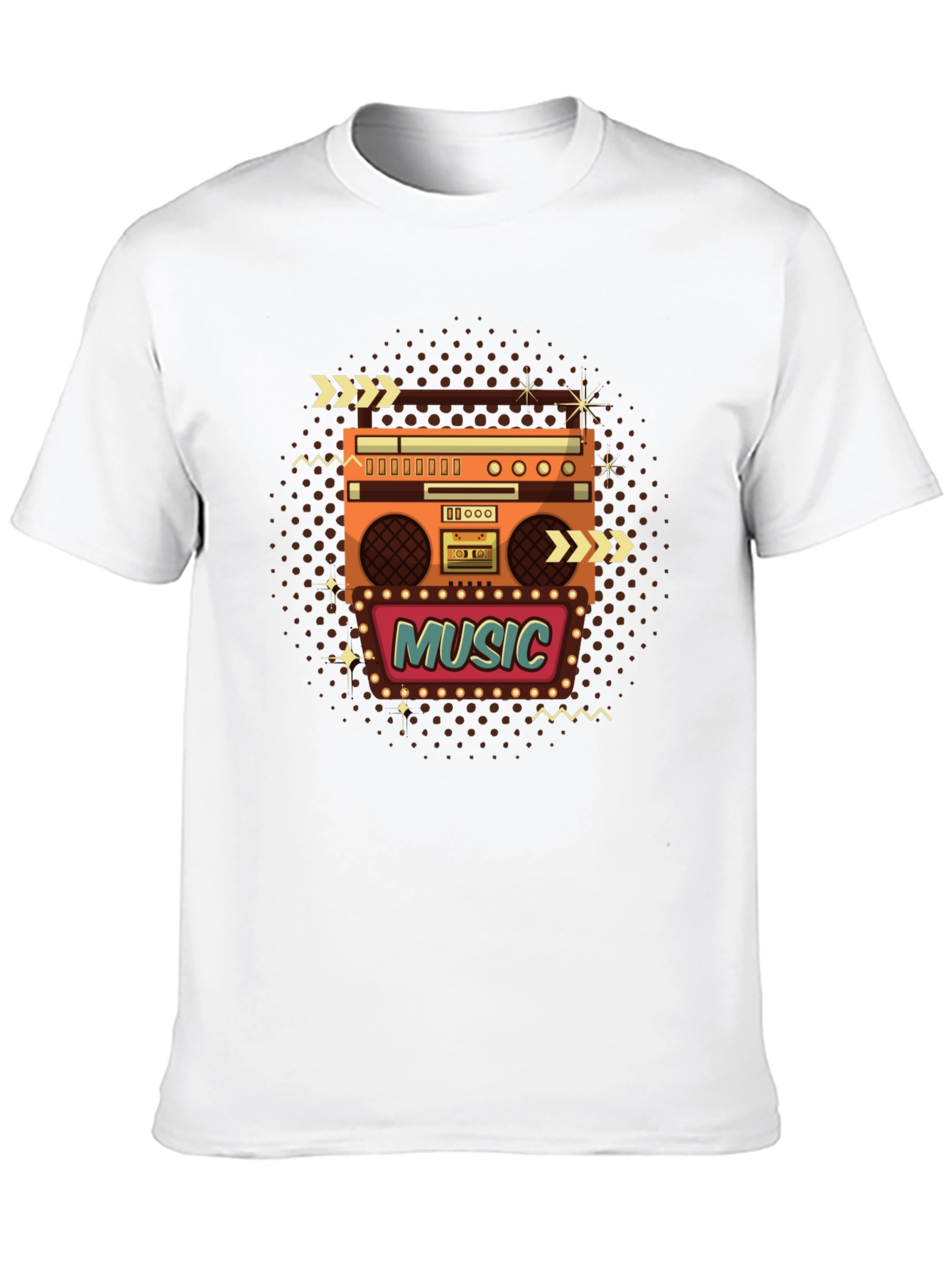 Retro Music Boombox T-Shirt