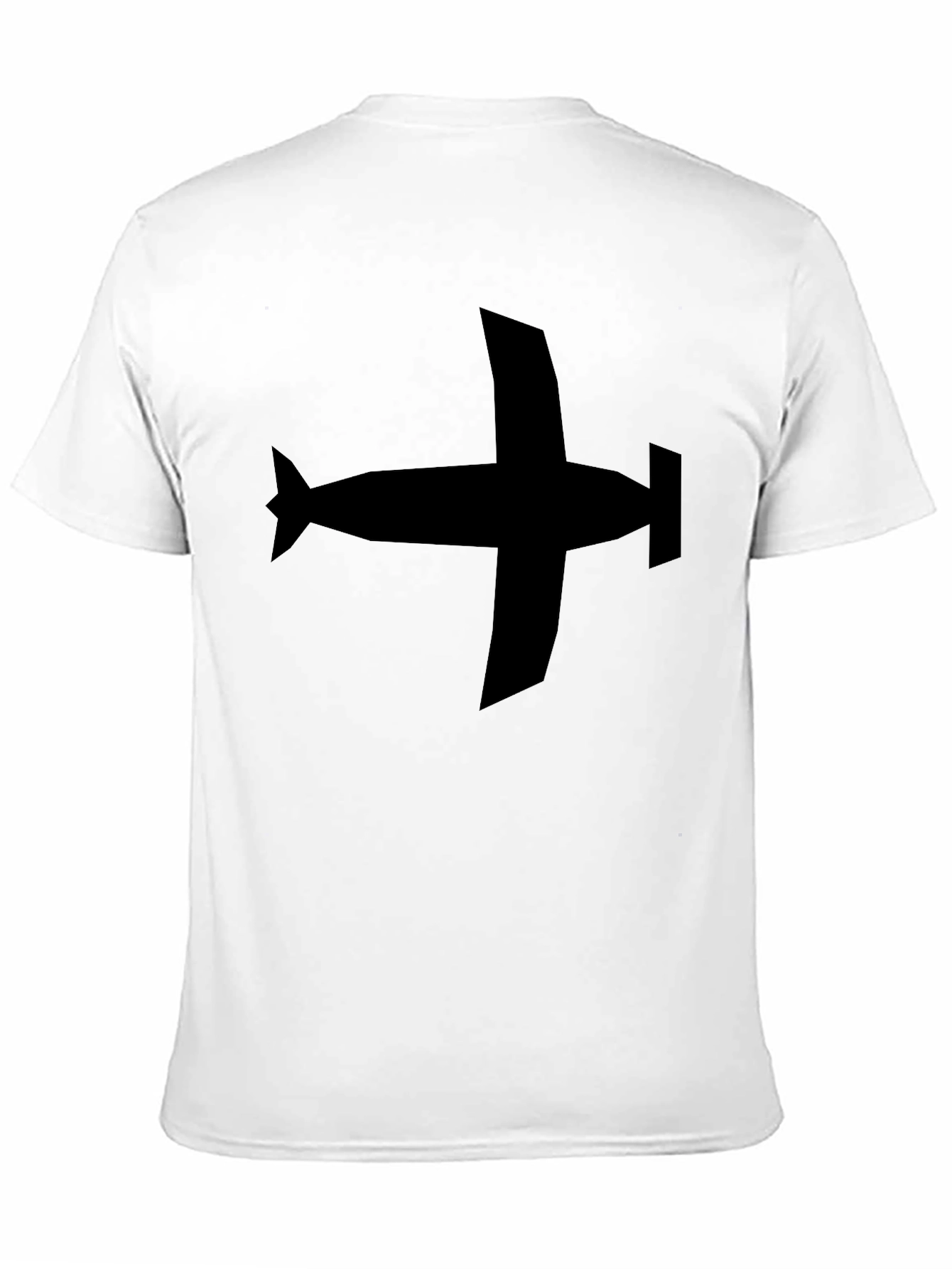 Airplane Graphic Tee - Black Casual Style