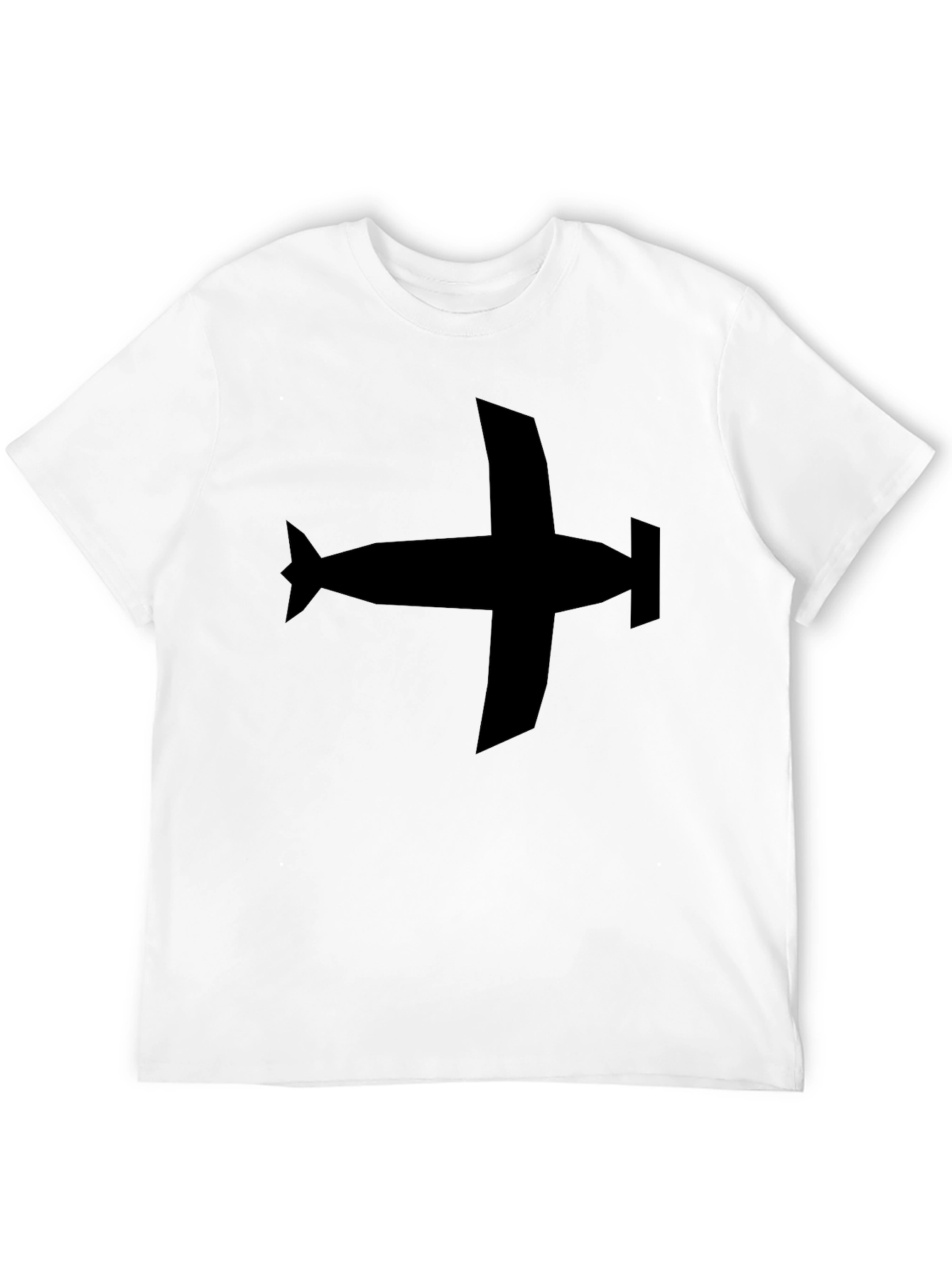 Airplane Graphic Tee - Black Casual Style
