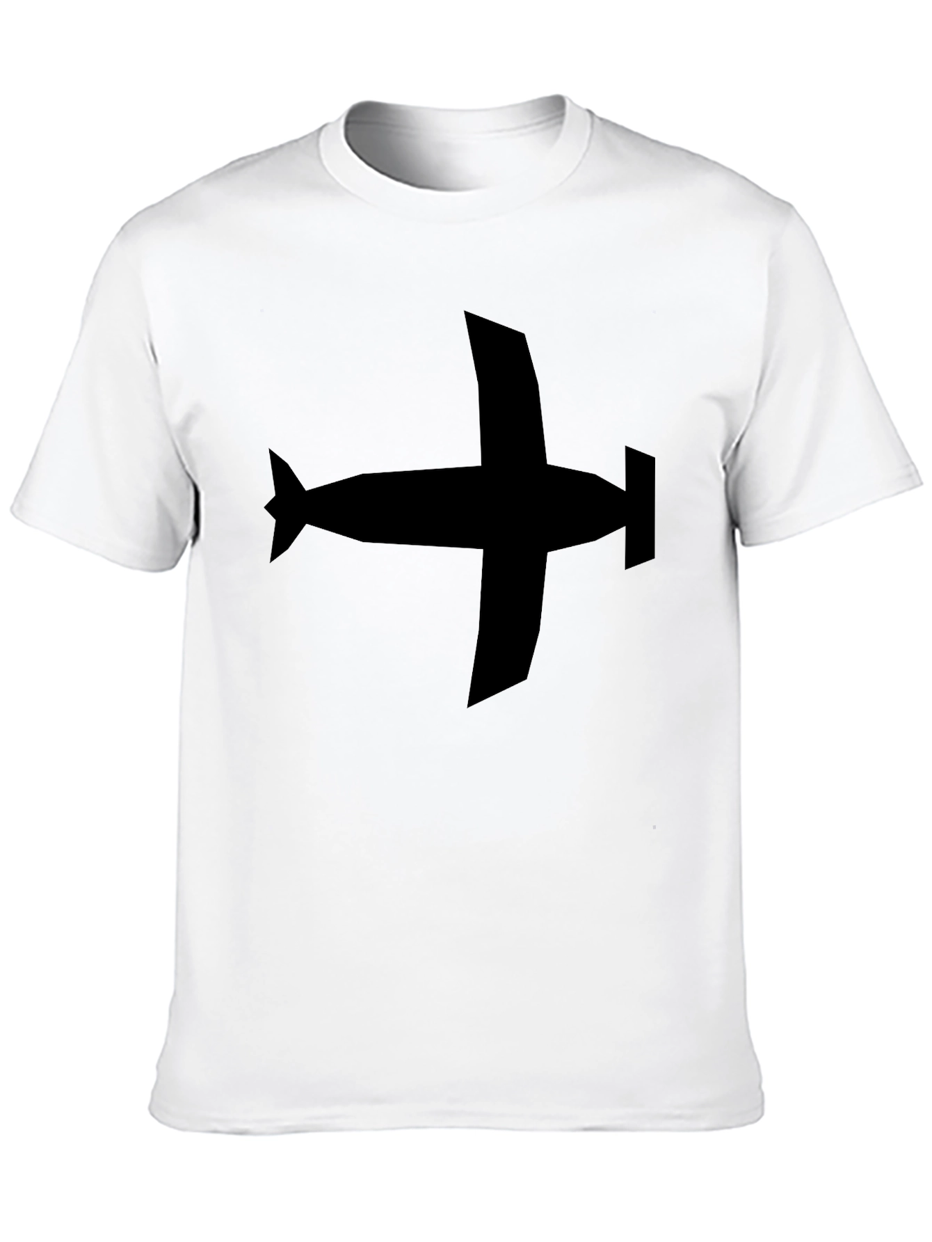Airplane Graphic Tee - Black Casual Style