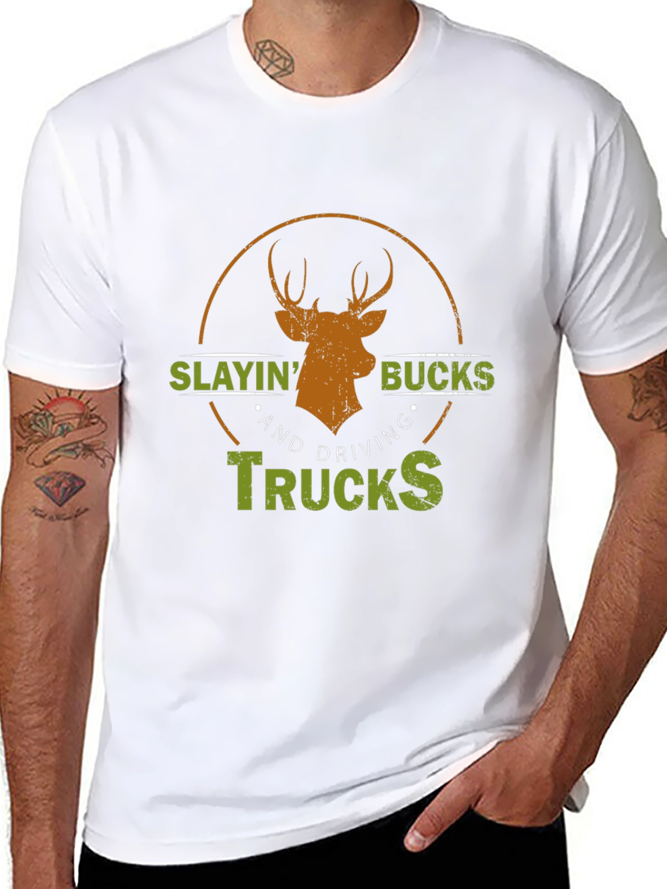Slayin Bucks & Driving Trucks Graphic Tee