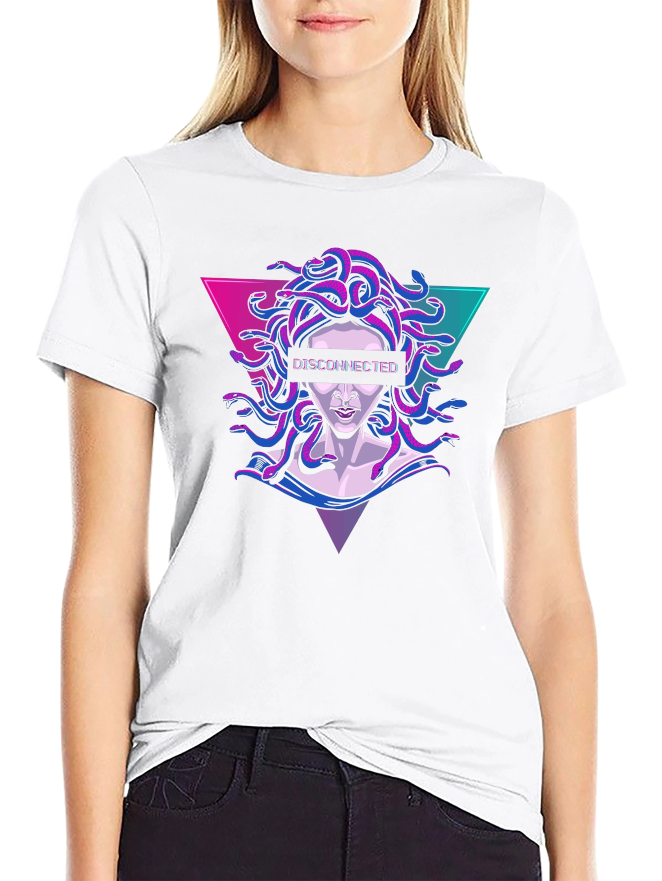 Disconnected Medusa Graphic Tee - Retro Style