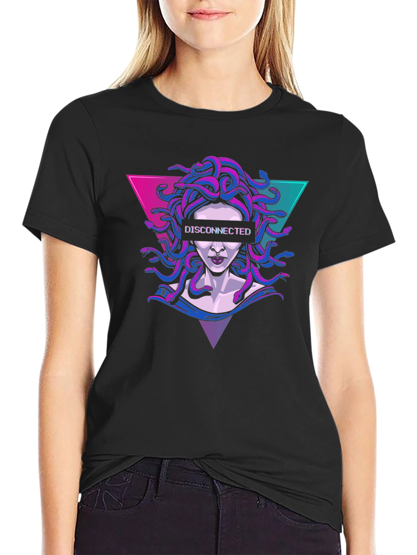 Disconnected Medusa Graphic Tee - Retro Style