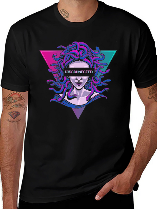 Disconnected Medusa Graphic Tee - Retro Style