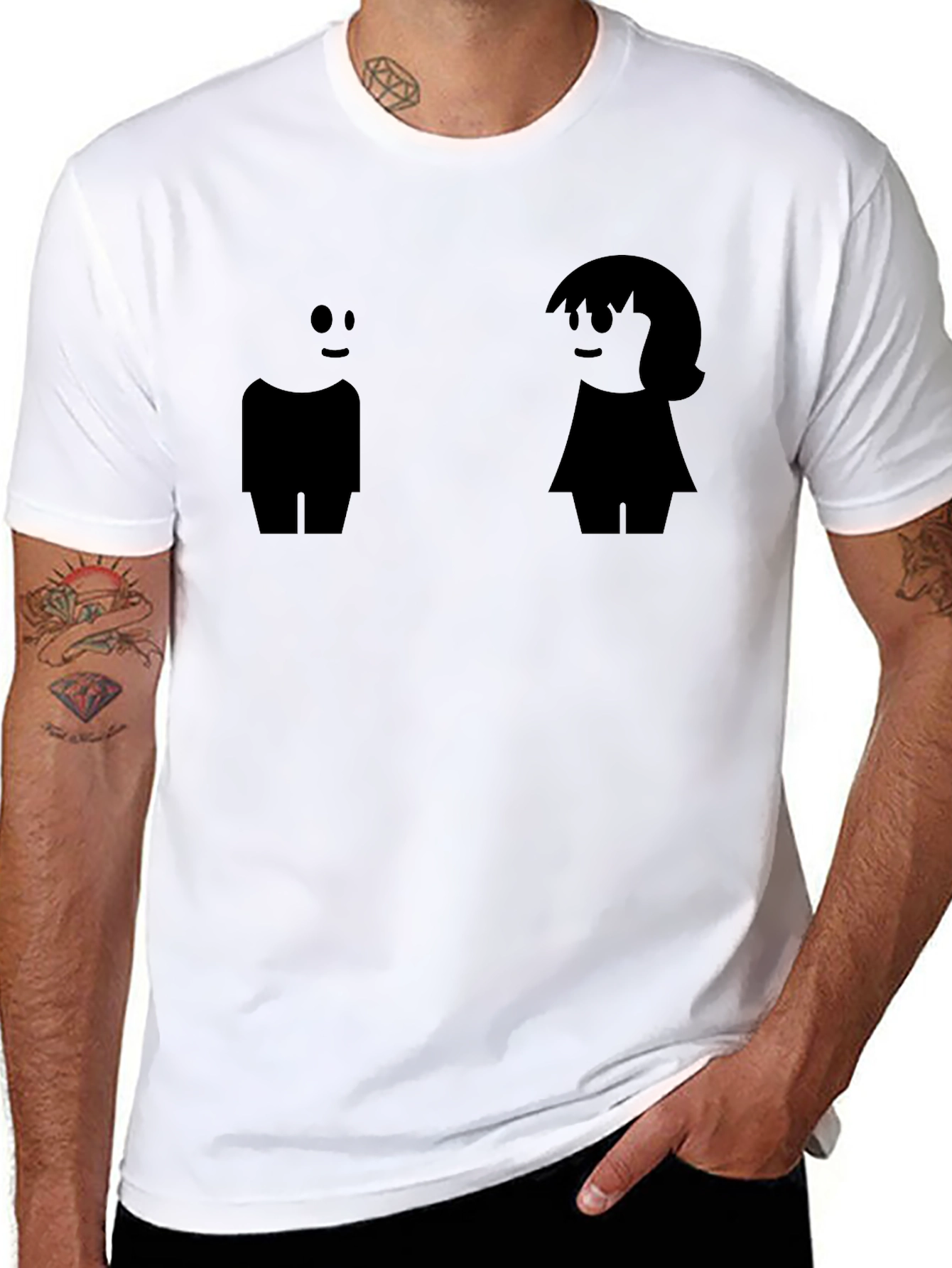 Funny Gender Symbols Black T-Shirt
